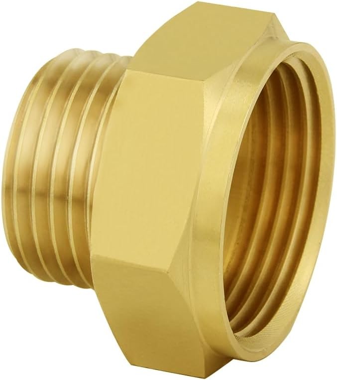 Joywayus Garden Hose Adapter, 1″ NPSH 1 inch female x 3/4 male, Brass