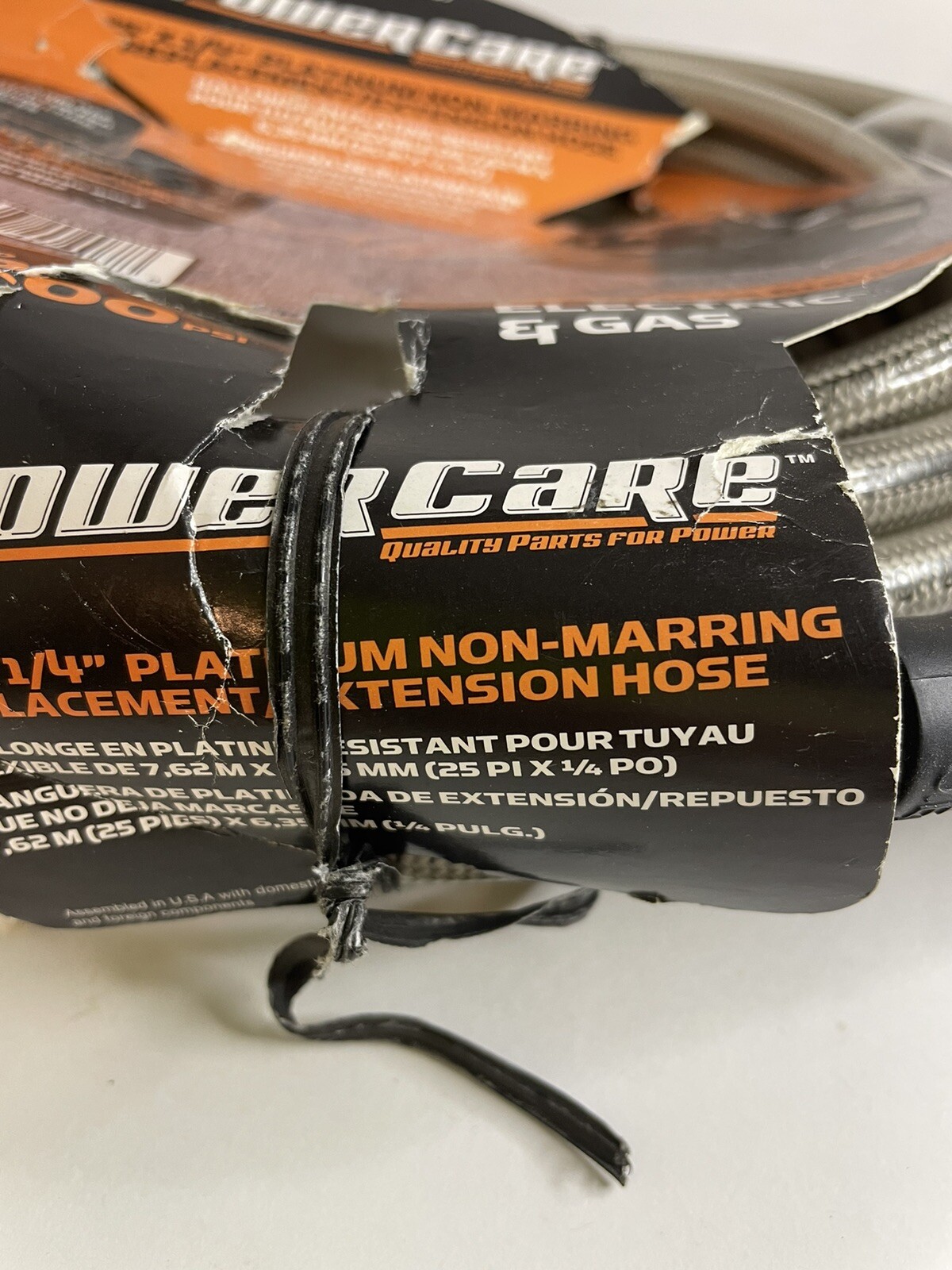 Power Care 25ft x ¼” 3200psi M22 Connector Pressure Washer Hose