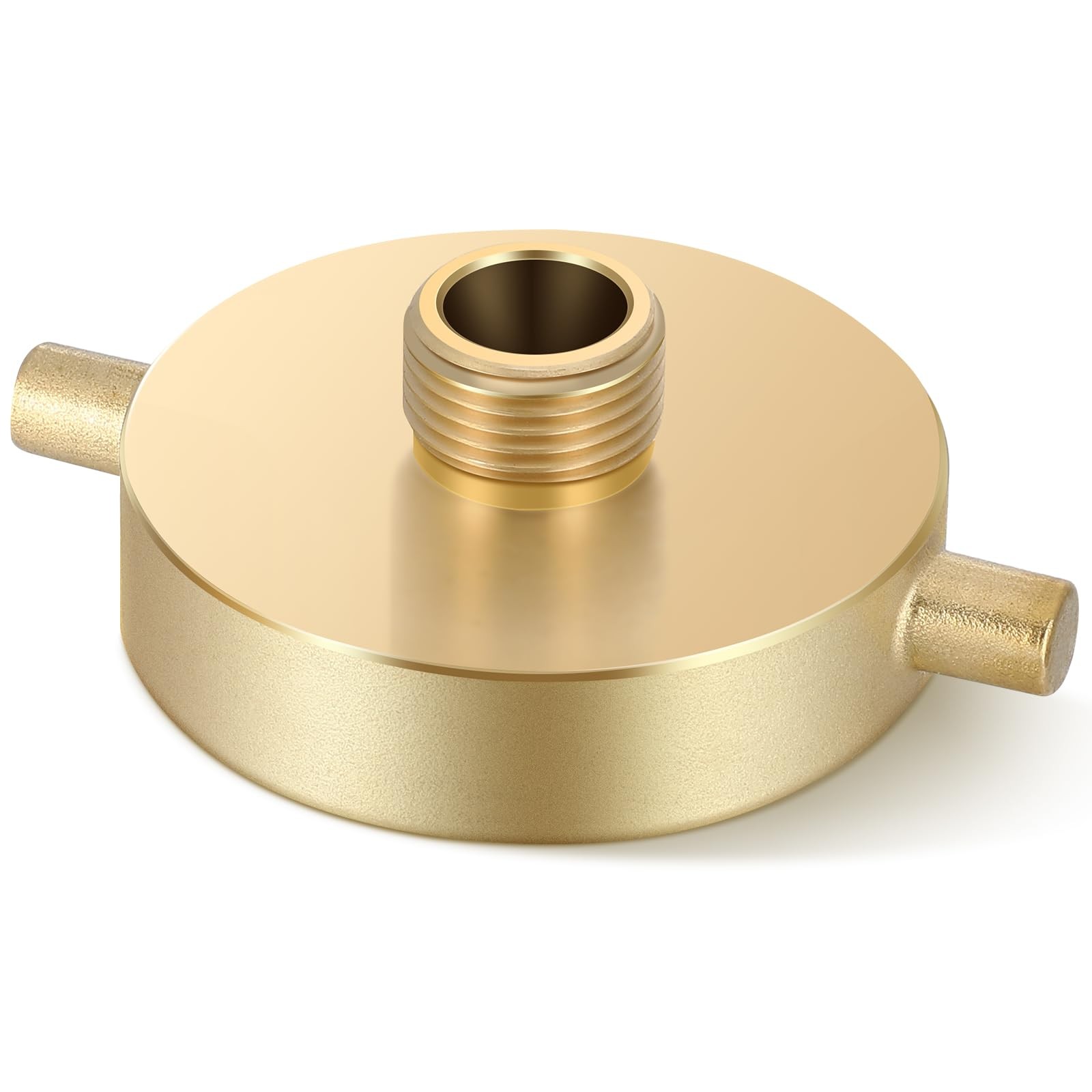 MorningRo 1 Pack Fire Hydrant Hose Adapter 2-1/2″ NST/NH Female x brass color