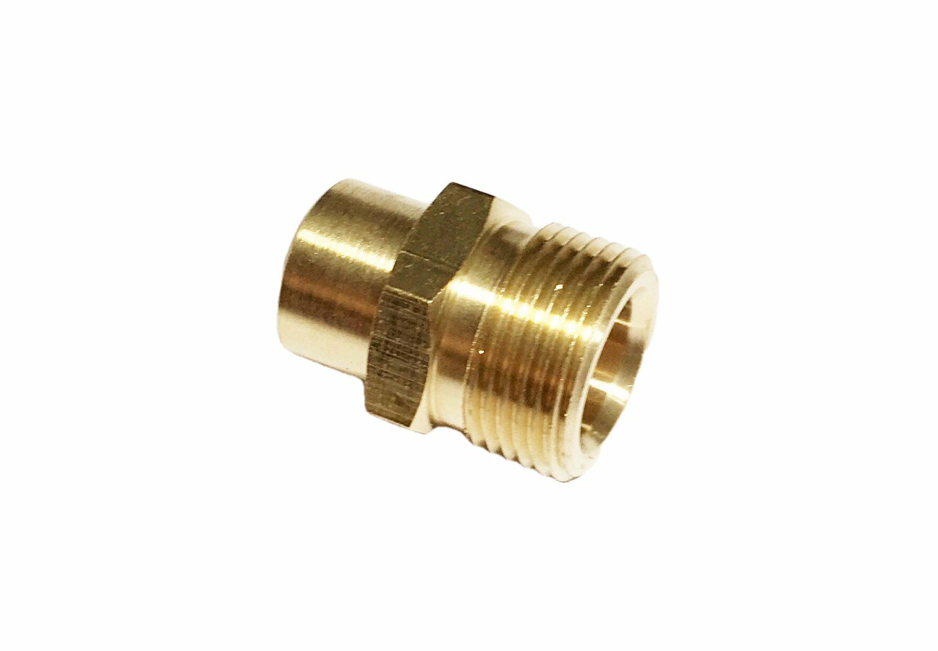 Pressure Washer Adapter & Connector Coupler Plug 22mm Male X 1/4″ Female NPT
