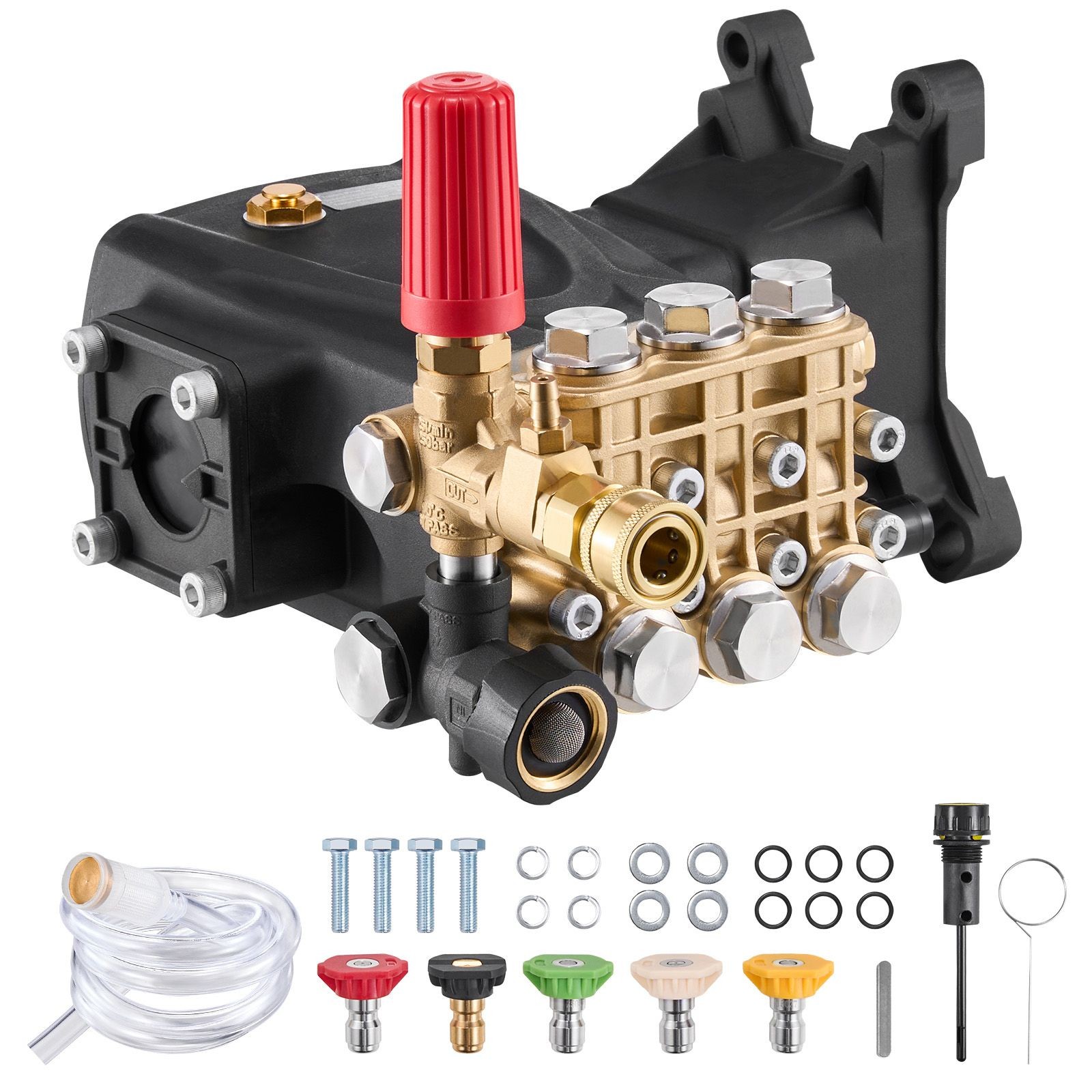 Pressure Washer Pump, 1″ Shaft Horizontal Triplex Plunger, 4200 PSI, 4.2GPM