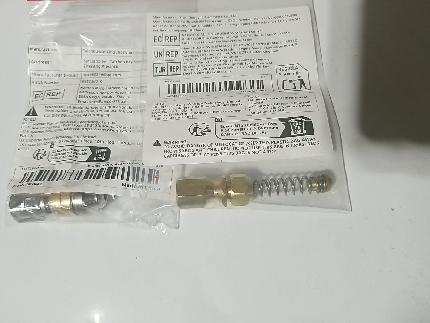 2 Pack 1/8″ Jetter Drain Nozzles(1 Spring Nozzle & 1 Rotating Nozzle).