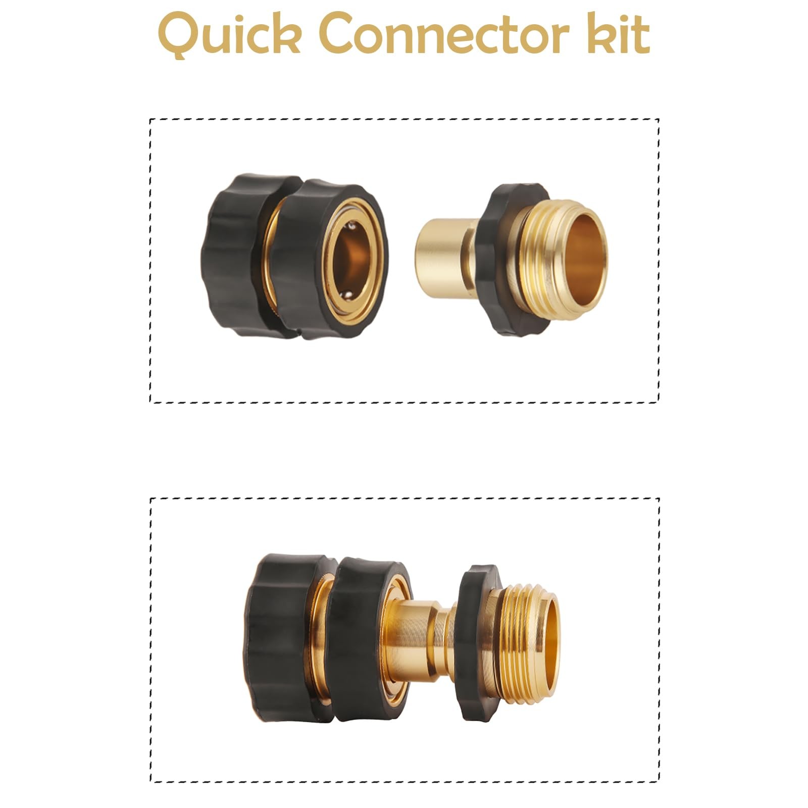 BILAL 6 Set Quick Connect Hose Fittings for Garden 3/4 Inch, 6