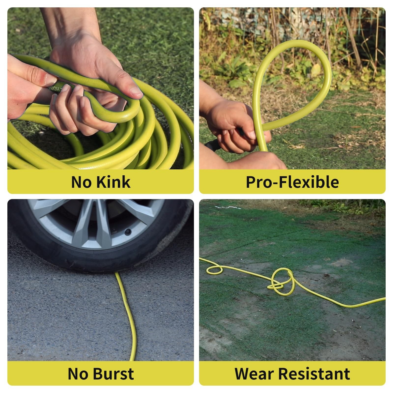 POHIR 50ft Pressure Washer Hose 3/8″ 4800 PSI, Power Washer Hose with 3/8 Qui…