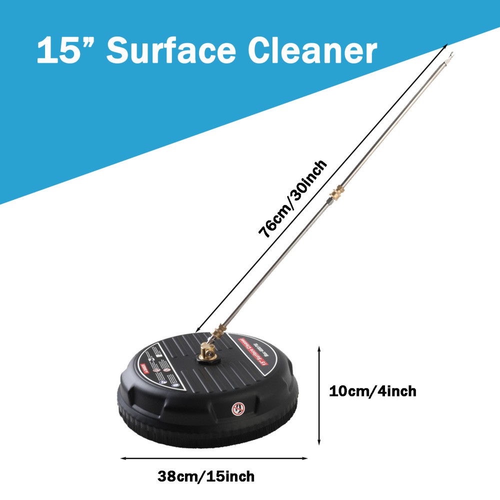 15″ Flat Surface Cleaner Water Pressure Washer 4000PSI Cleaning Machine