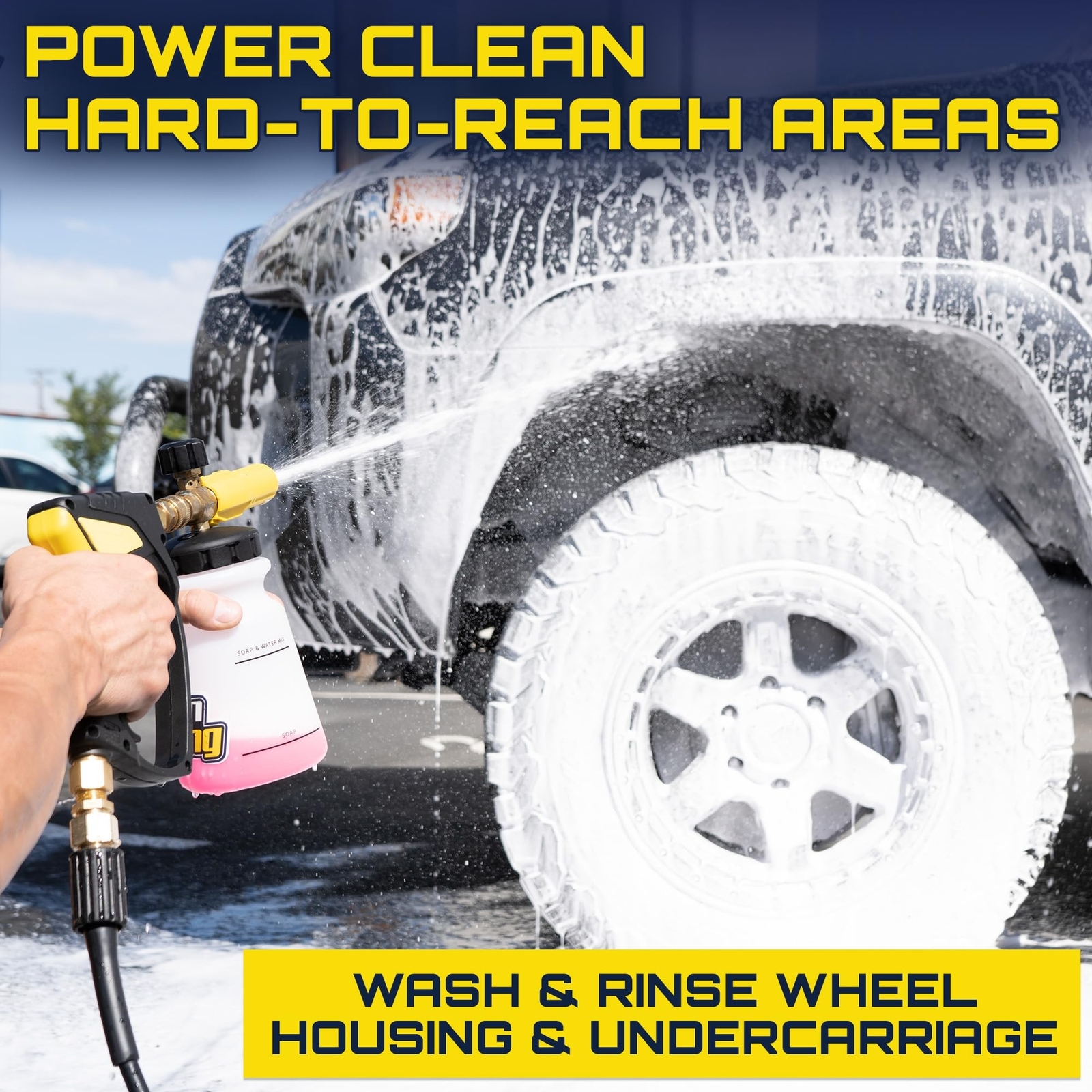 Foam King Short Pressure Washer Gun Handle, Snubby Power Washer with Swivel, …
