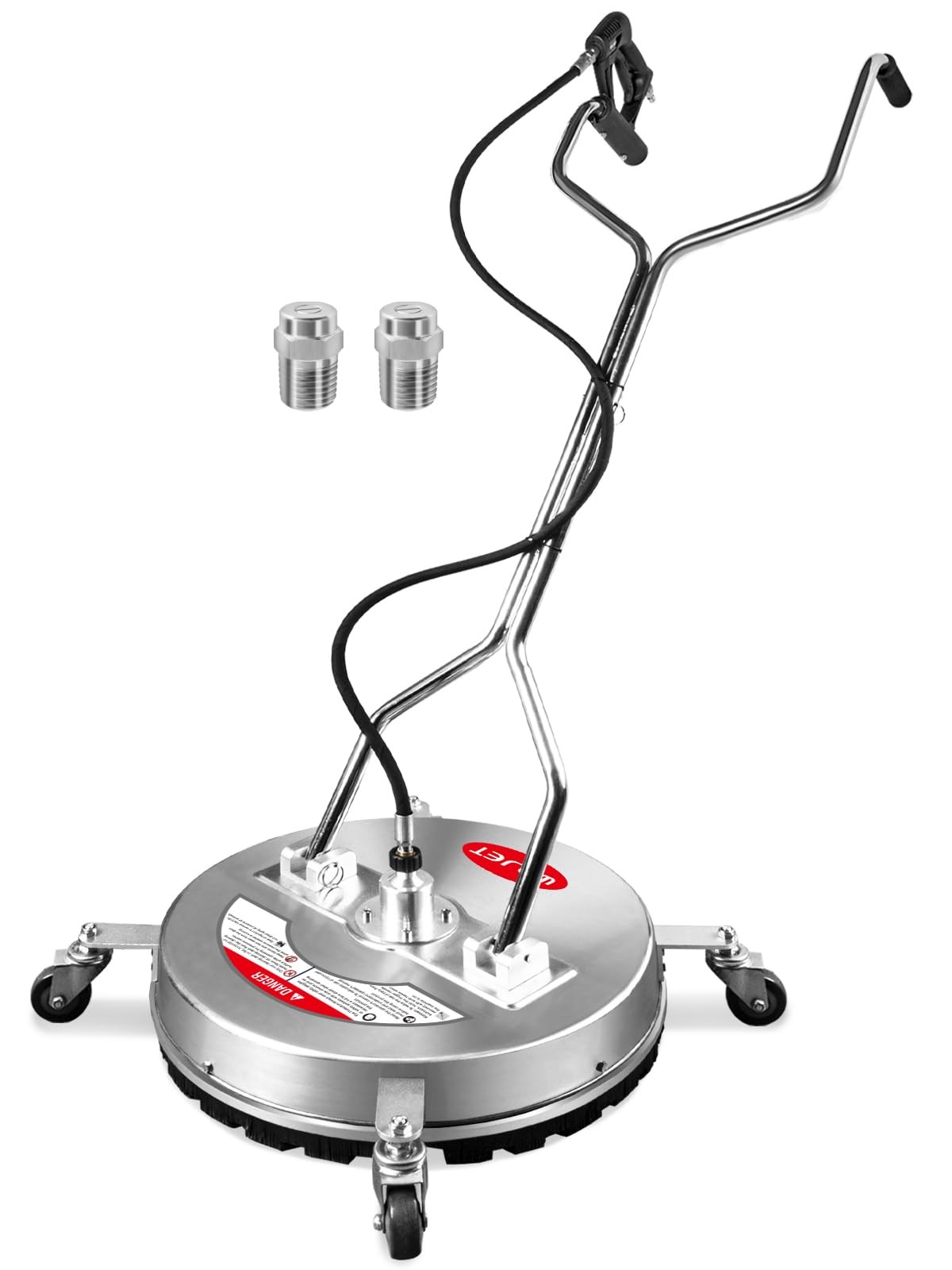 WOJET 20″ Pressure Washer Surface Cleaner with 4 Wheels&Dual 20 Inch, Slivery
