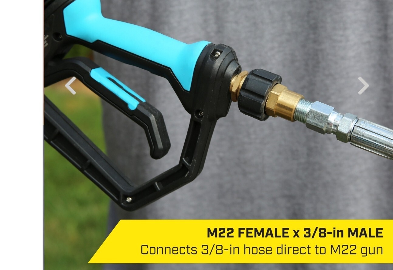 NEW Pressure Washer 3/8” FPT To M22 Gun Connector Surface Maxx (Brass)