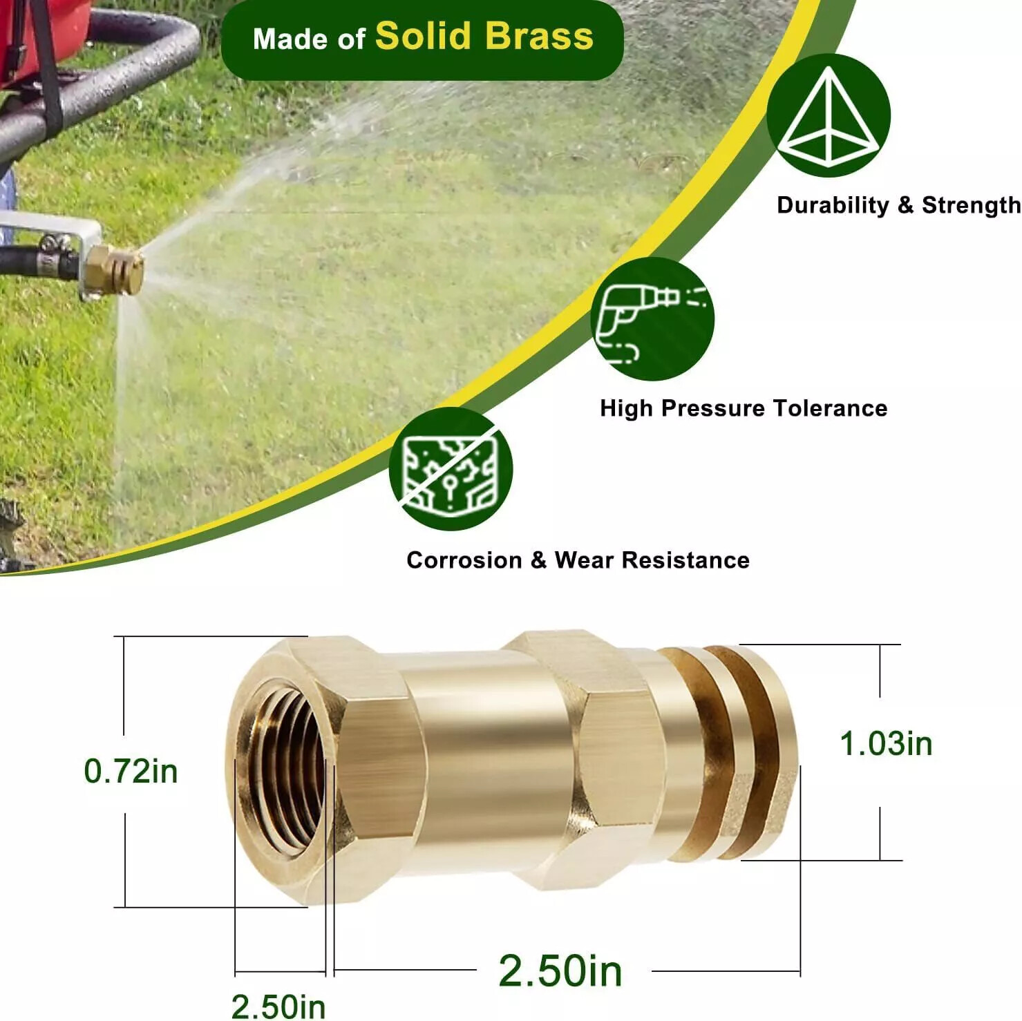Boomless Spray Nozzle 1/2″ FPT #20 Orifices (90° & 180° Caps) 5.9 GPM 6542-1FBA