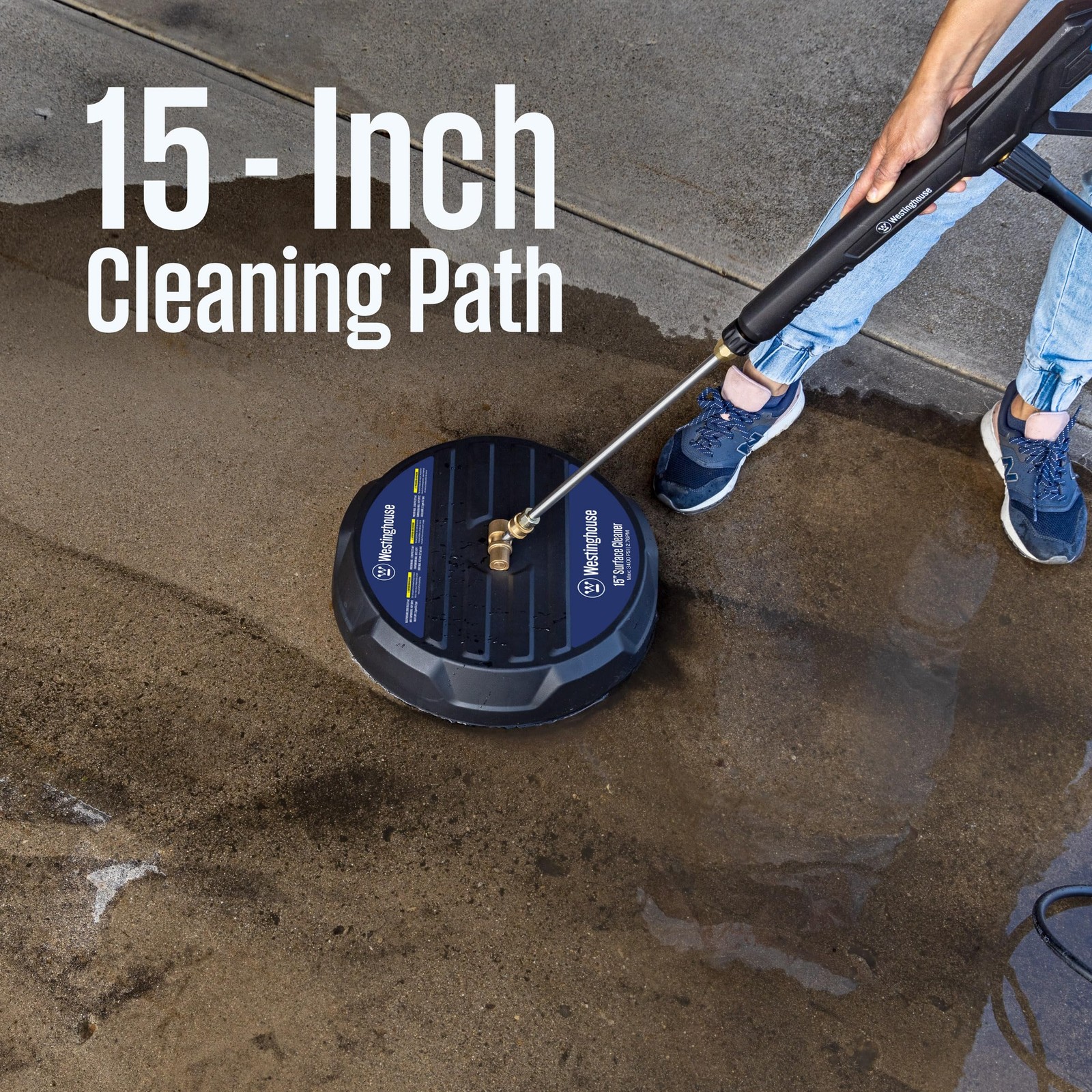 Westinghouse Universal 15” Pressure Washer Surface Cleaner Attachment – Black