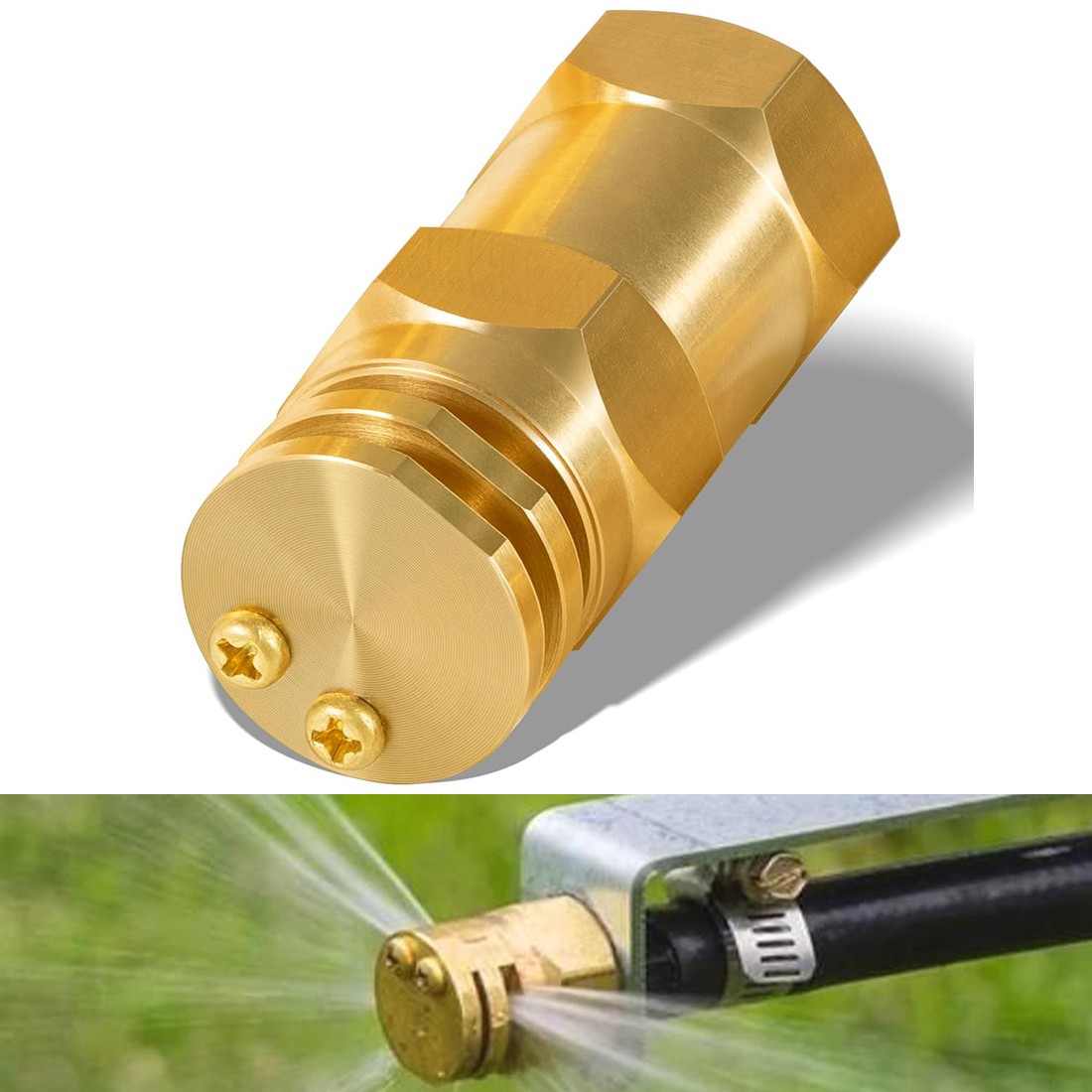 Boomless Spray Nozzle 1/2″ FPT #10 Orifices (90° and 180° Caps) 4.2 GPM @ 40 PSI