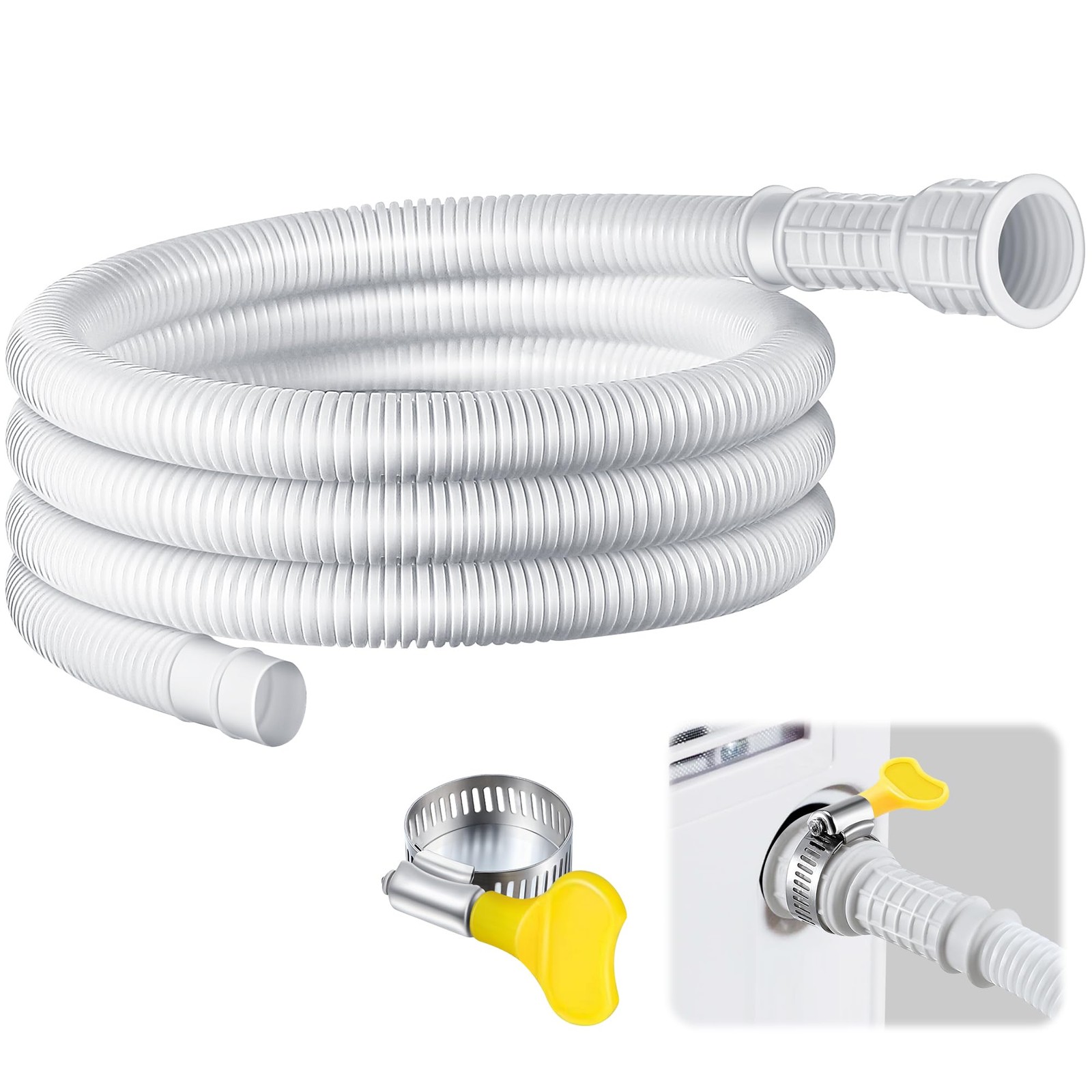 White Dehumidifier Drain Hose 6.5 Ft 3/4 Inch