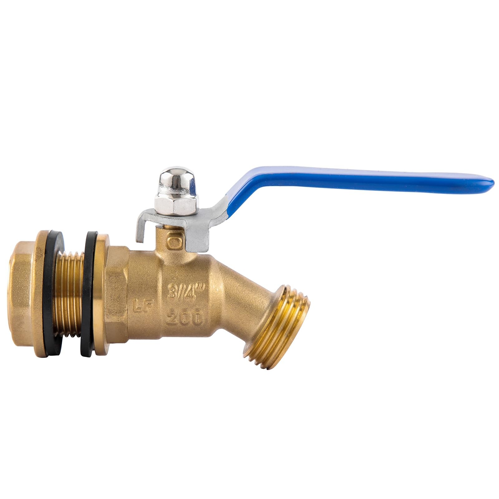 BILAL Brass Water Container/Rain Barrel Spigot, 3/4″ GHT 0.55 Inches, 1 Pack