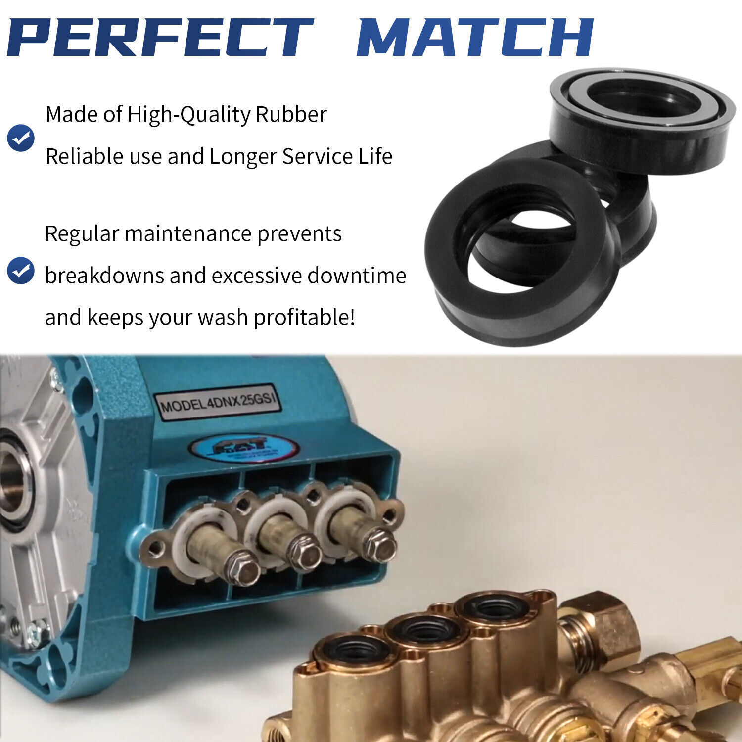 76975 Seal Kit Cat Pump Seal Kit for 4DNX Pumps Model 4DNX25GSI 4DNX27GSI