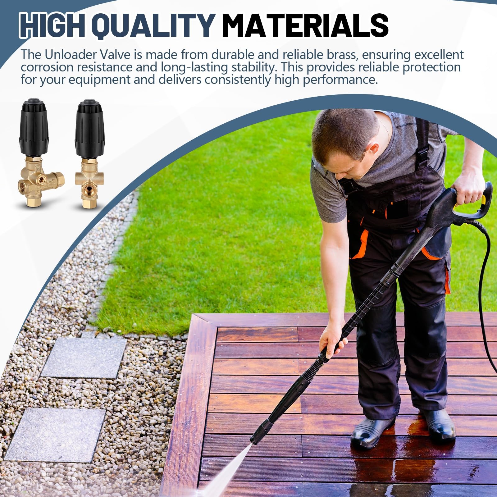 Threlaco 1 Pack Vrt3-310 Pressure Washer Unloader Valve, Black gold and black
