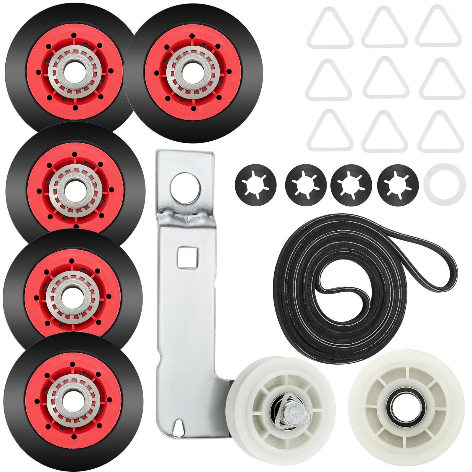 4392067 Dryer Repair Kit(𝟓 𝐖𝐡𝐞𝐞𝐥𝐬)&W10837240 Idler Pulley…
