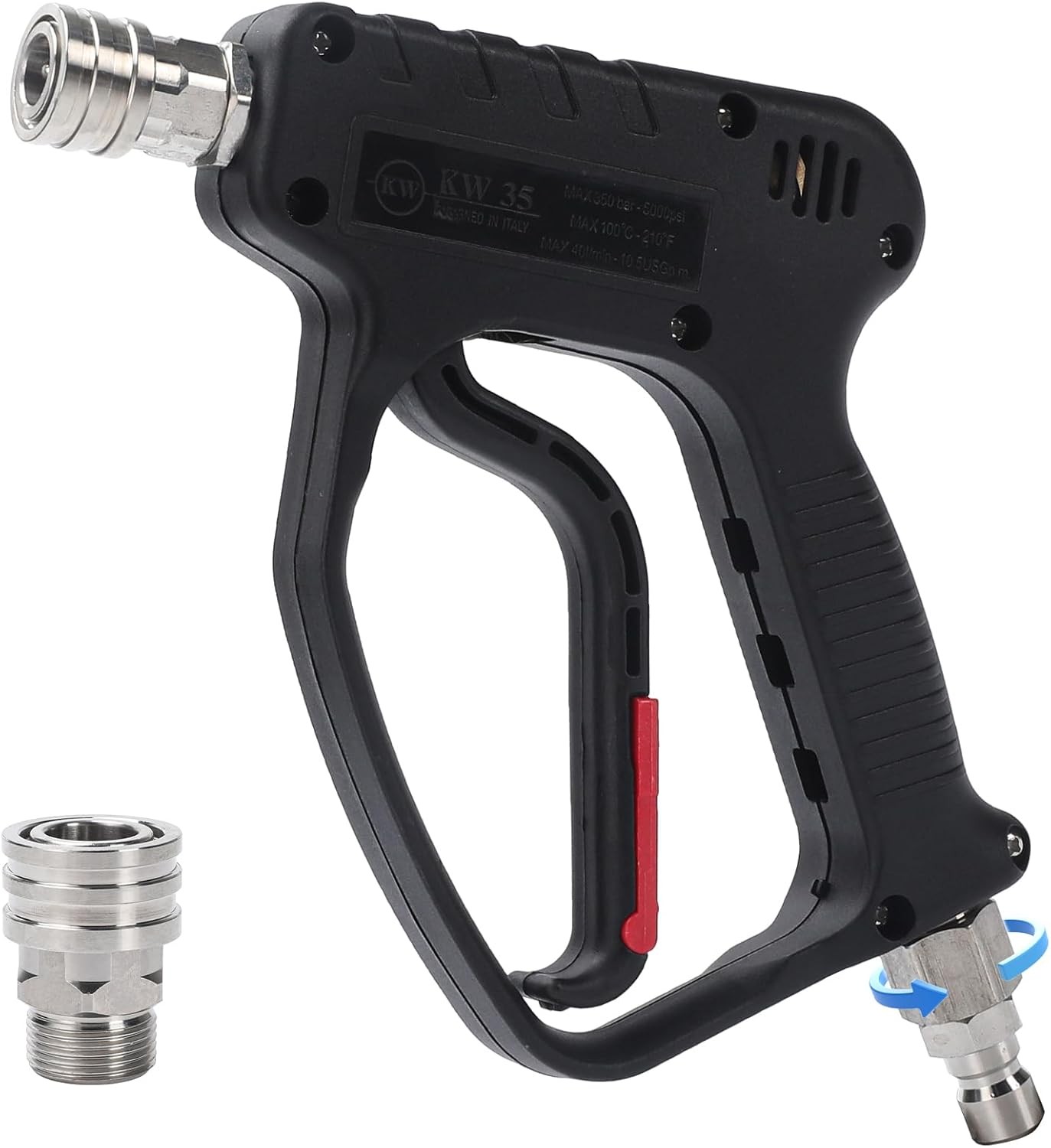 Pressure Washer Short Gun, 5000 PSI/10.5 GPM High Power Swivel Black