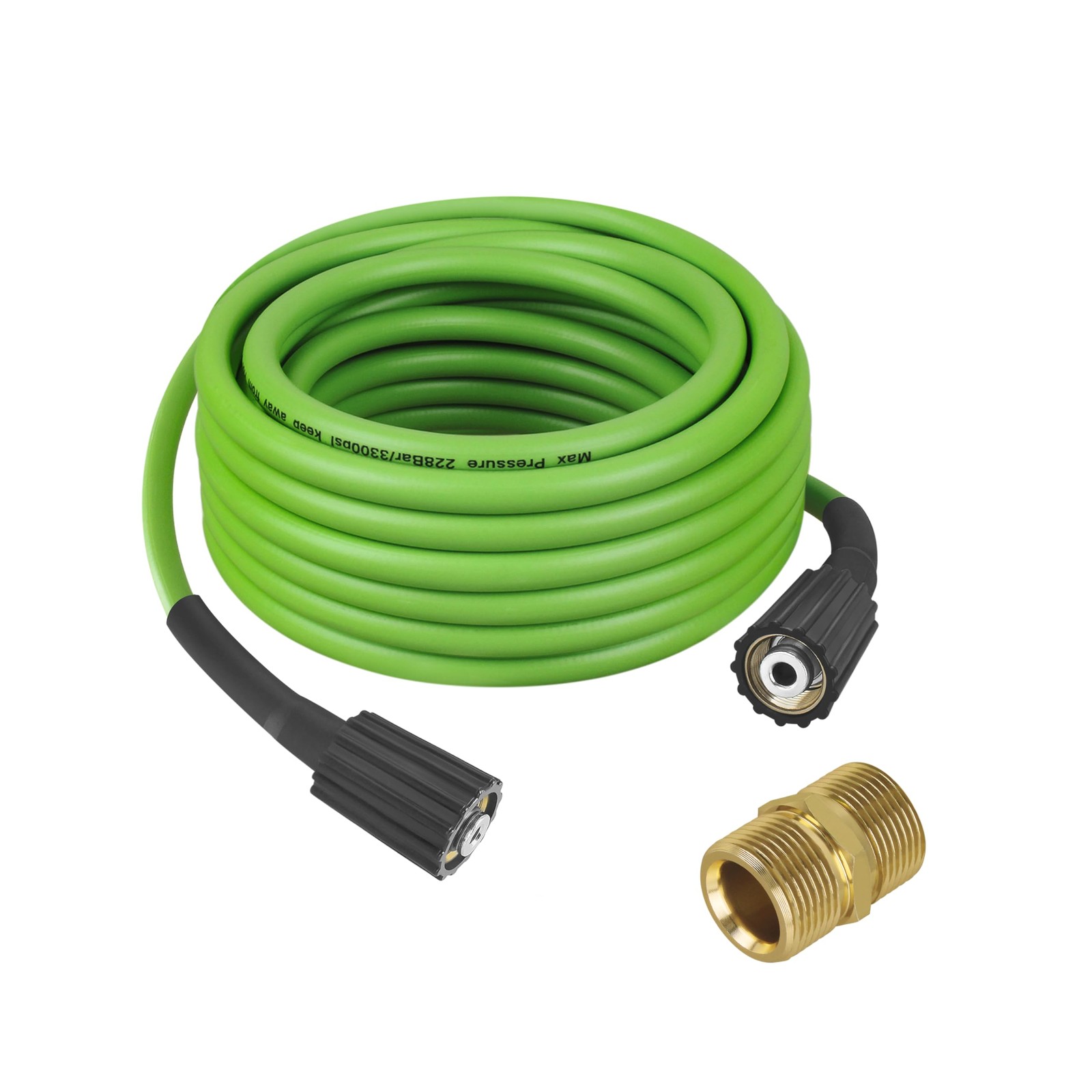 35 Ft Green Universal Pressure Washer Hose, 3300 PSI 35 feet, 35 FT