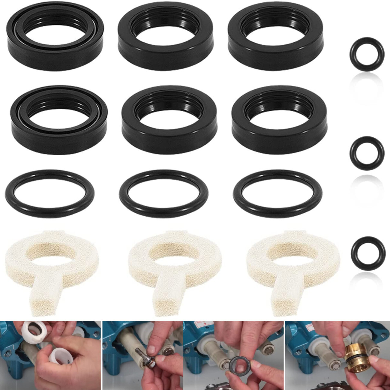 30623 Seal Kit for Cat Pump Set of 3 For 30 31 34 35 310 340 350 Pressure Washer