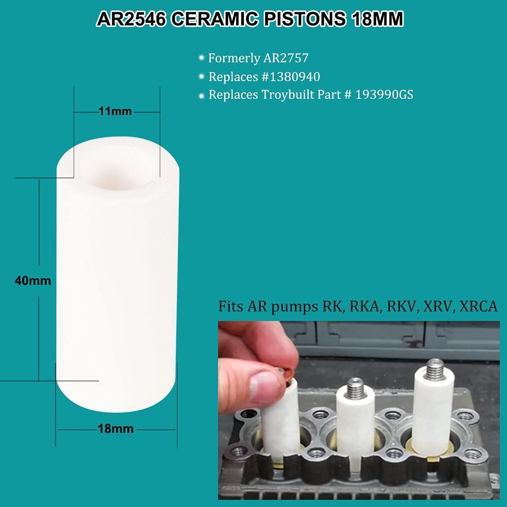 Ceramic Plunger AR2546 Pump Piston Kit 18mm For Annovi Reverberi RK RKA RKV XRCV