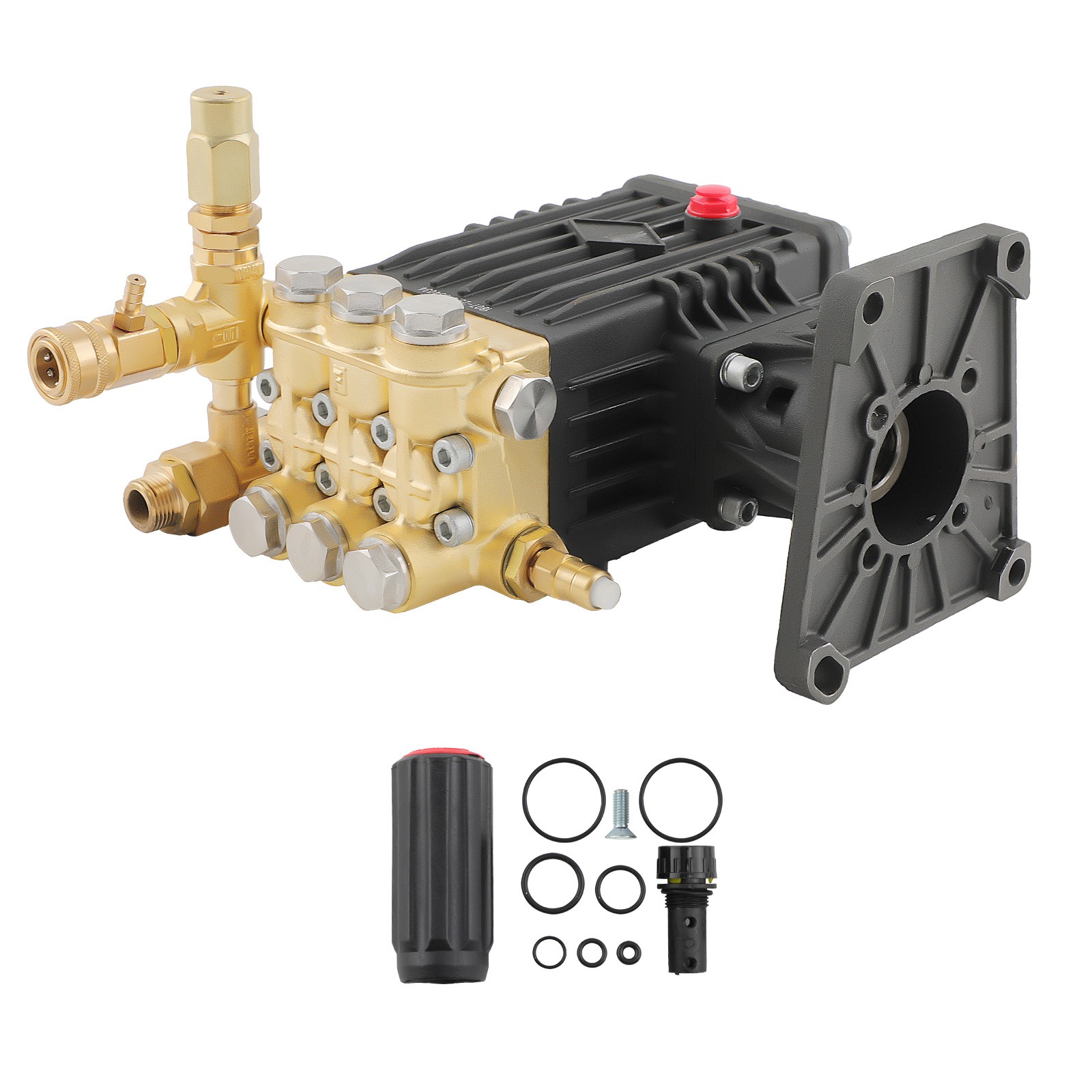 1″ Hollow Shaft Water Pump Triplex Plunger 4,000 PSI Pressure Power Washer Pump