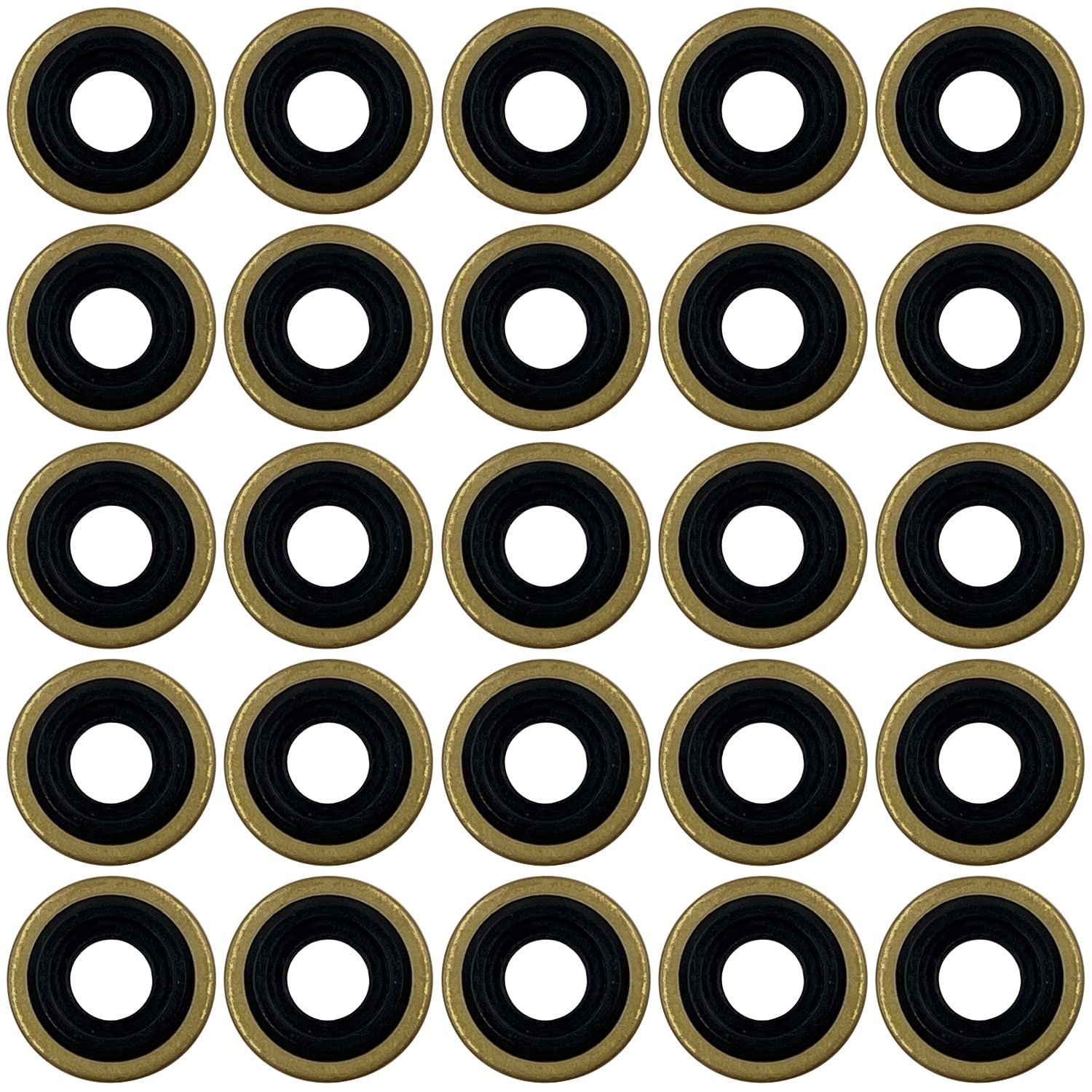 Oxygen Yoke Washer Seals 25-Pack CGA-870 Brass Rubber Regulator Washer CGA 870