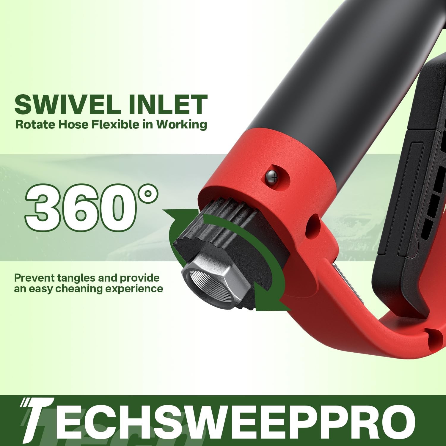 5000PSI Pressure Washer Gun and Hose Kit, 50FT Kink Resistant Steel Braided P…