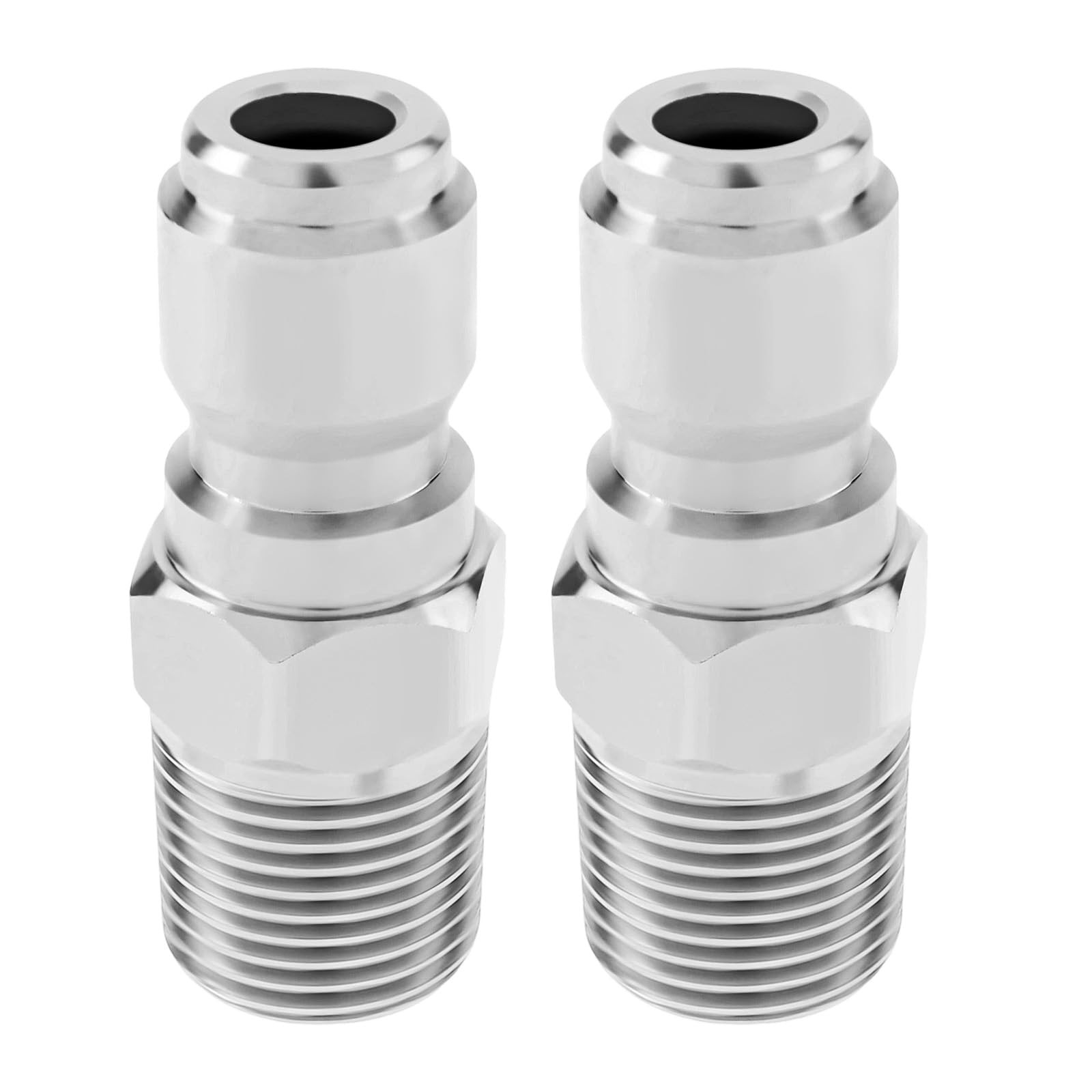 2 Pcs NPT 3/8 Inch Pressure Washer Coupler, Fitting Male NPT, Steel