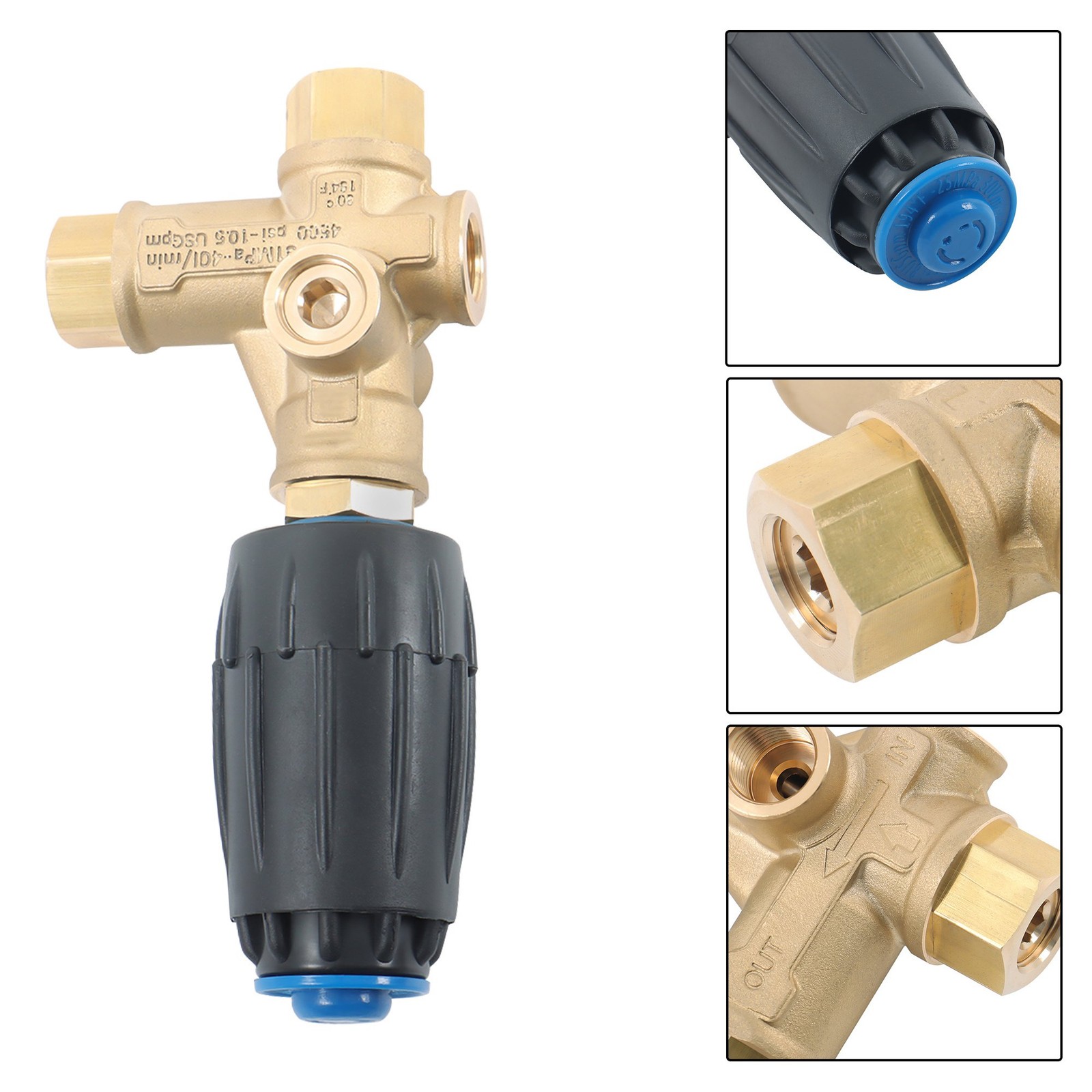 AR Unloader Valve Blue for Pressure Washer Pumps Max 3650psi 3/8″ FNPT VRT3-250