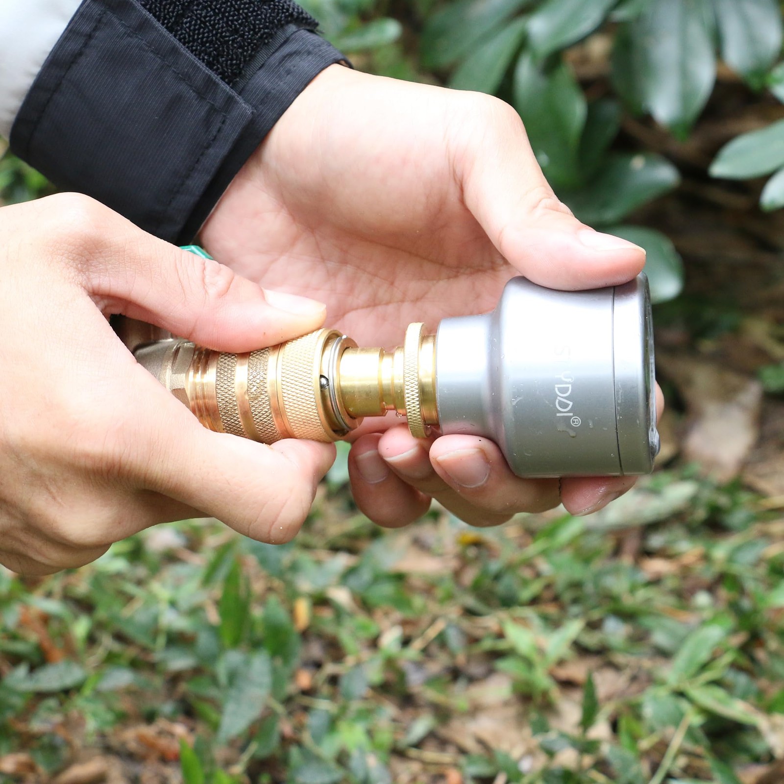 STYDDI Brass Full Flow Garden Hose Quick Release 3 Male and 3 Female, Golden