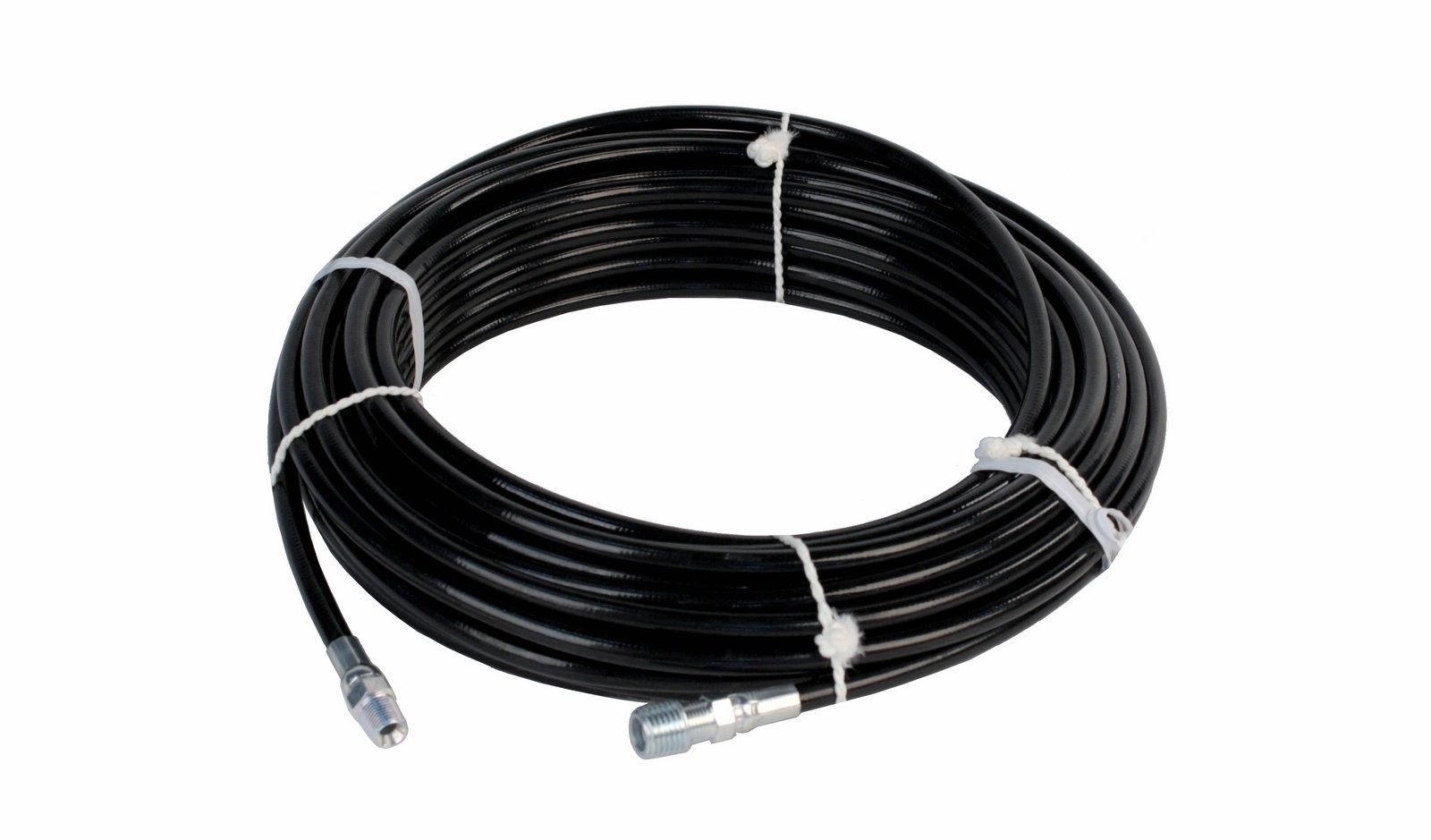 Schieffer 4800 PSI 1/8″ x 100′ Thermoplastic Sewer Jetter Hose MPT 1/4 1/8 Solid