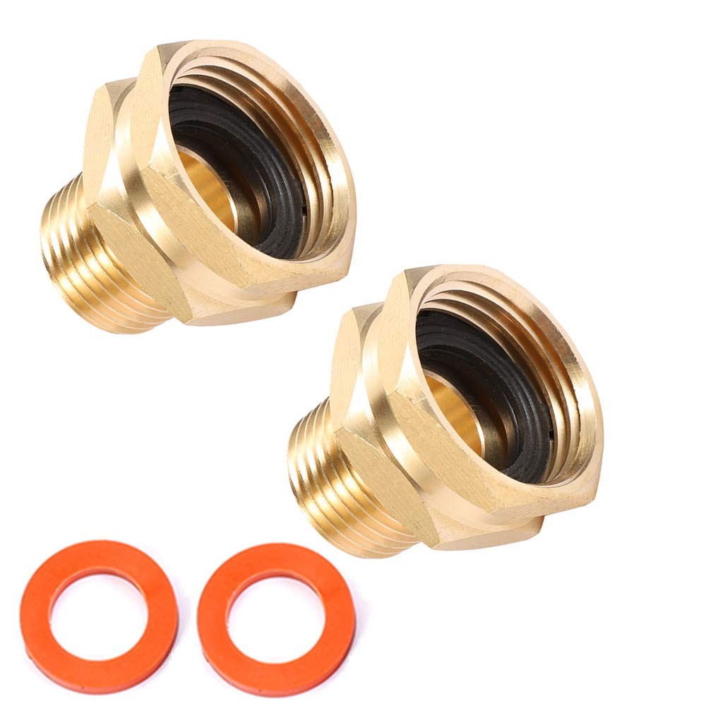Kbrotech Brass Garden Hose Adapter, 3/4” GHT Female x 1/2” NPT Male,