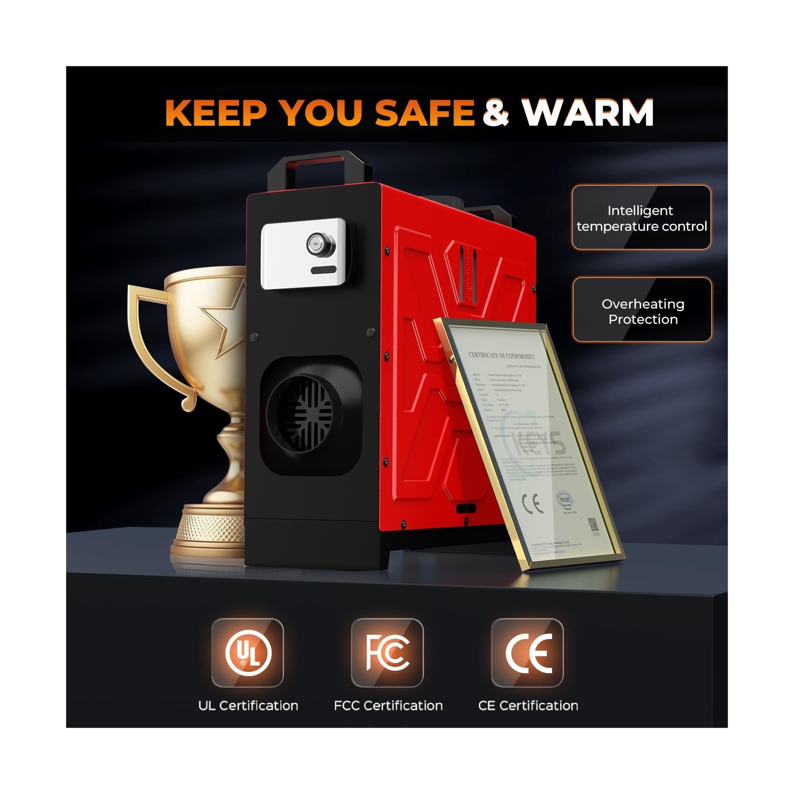 8KW Diesel Heater APP Remote Control, 12V/24V/110V Parking Air Heater, All in…