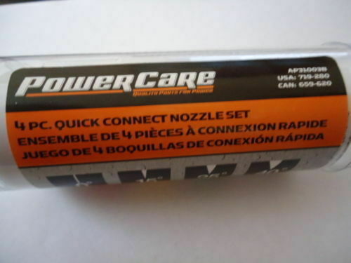 Pressure Washer Nozzle Set 3300 PSI PowerCare 4 Piece Quick Connect AP31003B NEW