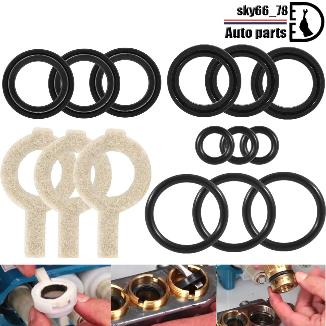 30623 Seal Kit for Cat Pump Set of 3 For 30 31 34 35 310 340 350 Pressure Washer