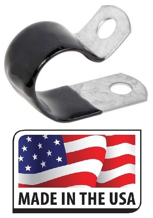 (25) 3/4″ Black Vinyl Cushion Clamp Galvanized Steel 3/4 INCH MADE IN USA