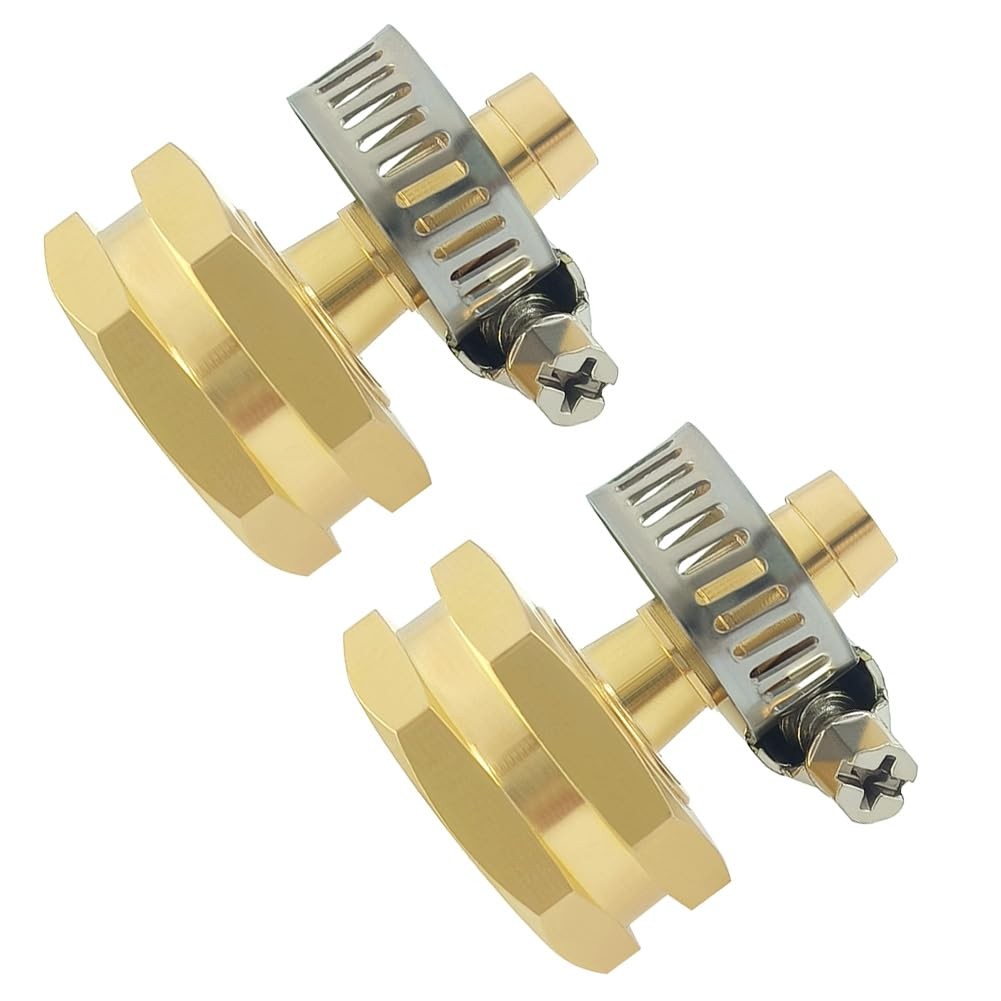 Hooshing 2PCS Garden Hose Swivel Adapter 1/2″ Barb x 3/4″ GHT