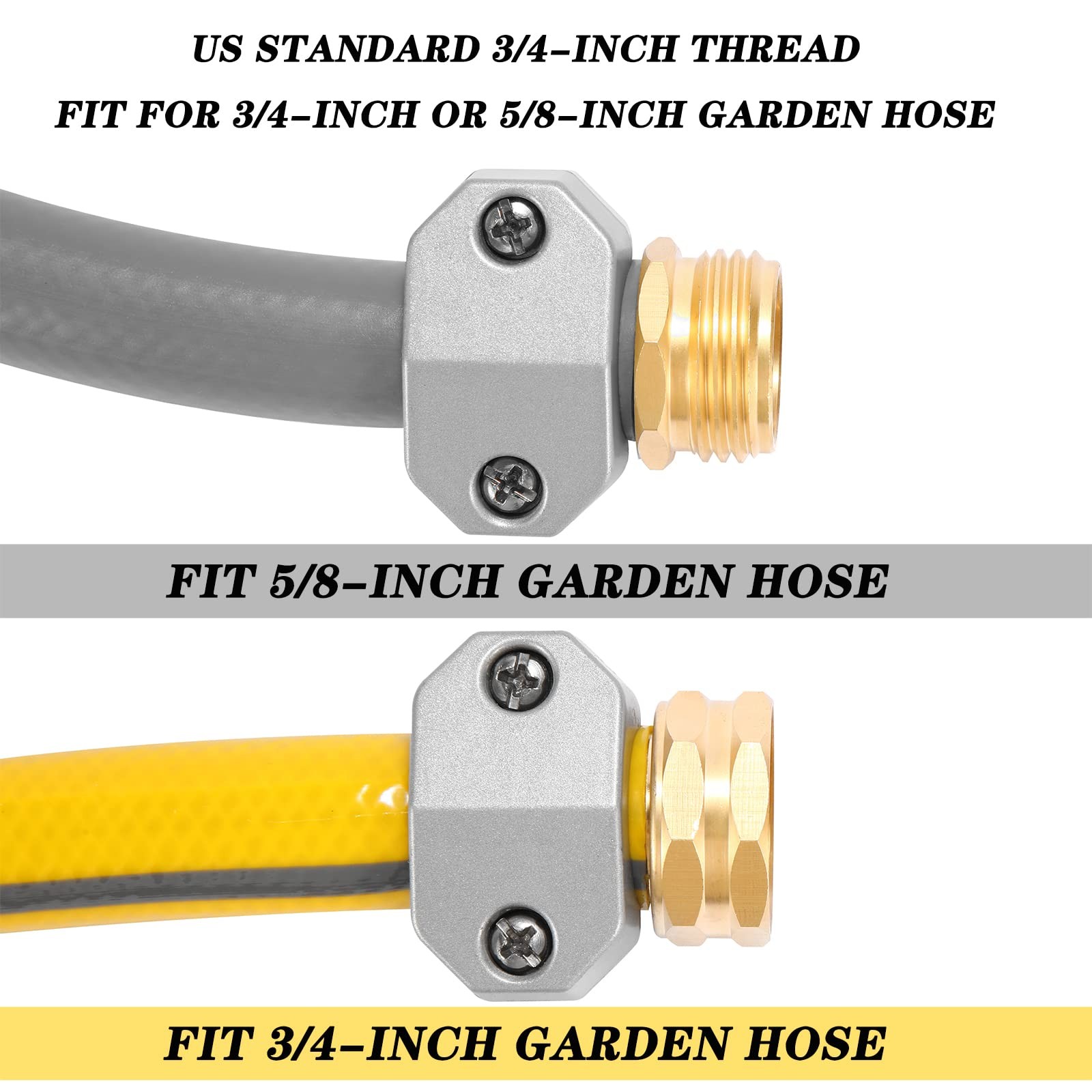 Sanpaint Zinc and Aluminum Male Female Coupling, Fits All 1 Set, Gold