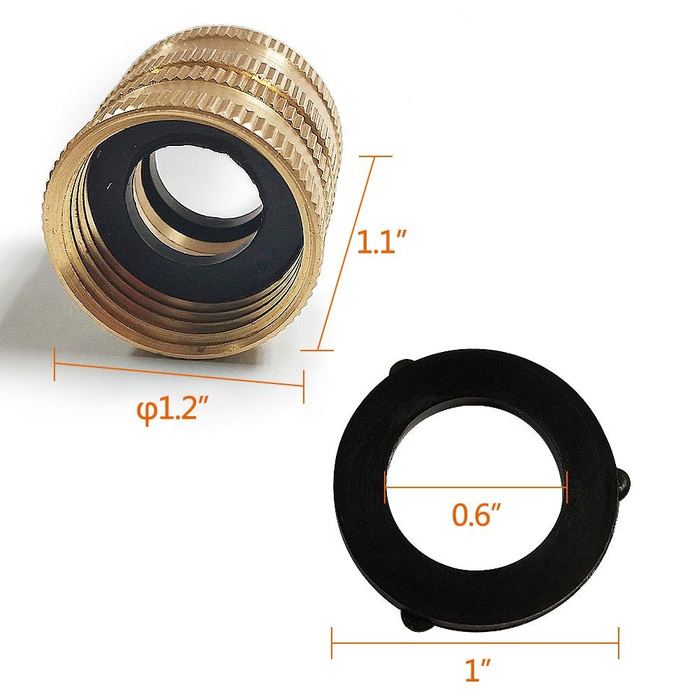 Twinkle Star 2 Pack 3/4″ Brass Garden Double Female Swivel Connector (2 Pack)