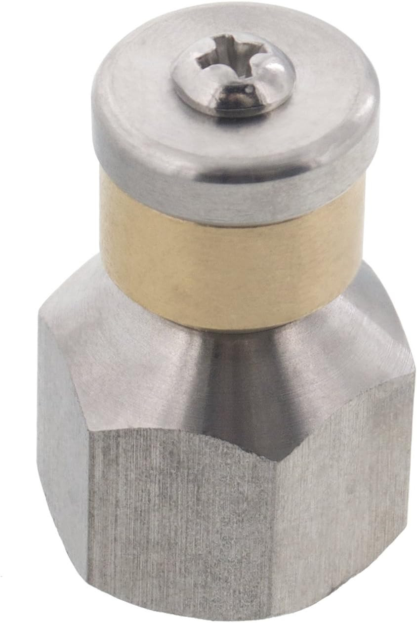 Rotating 3/8″ Drain Cleaning Nozzle 13.5 Orifice 4000 PSI Stainless Steel for Se