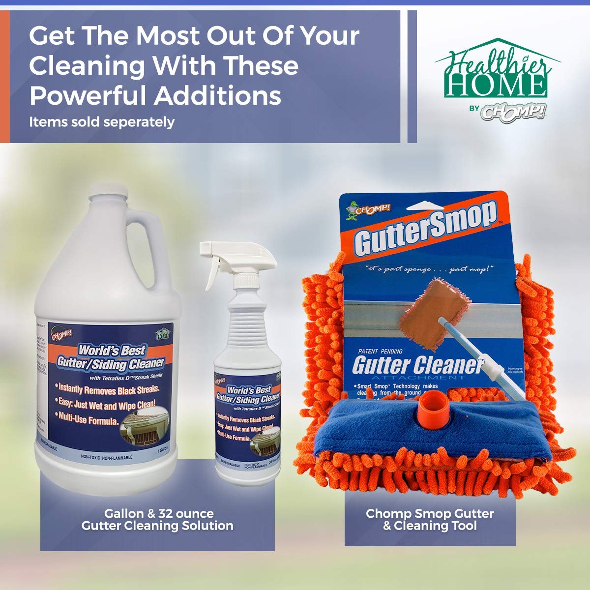 Chomp! Microfiber Gutter Cleaner Tool: Ultimate Orange
