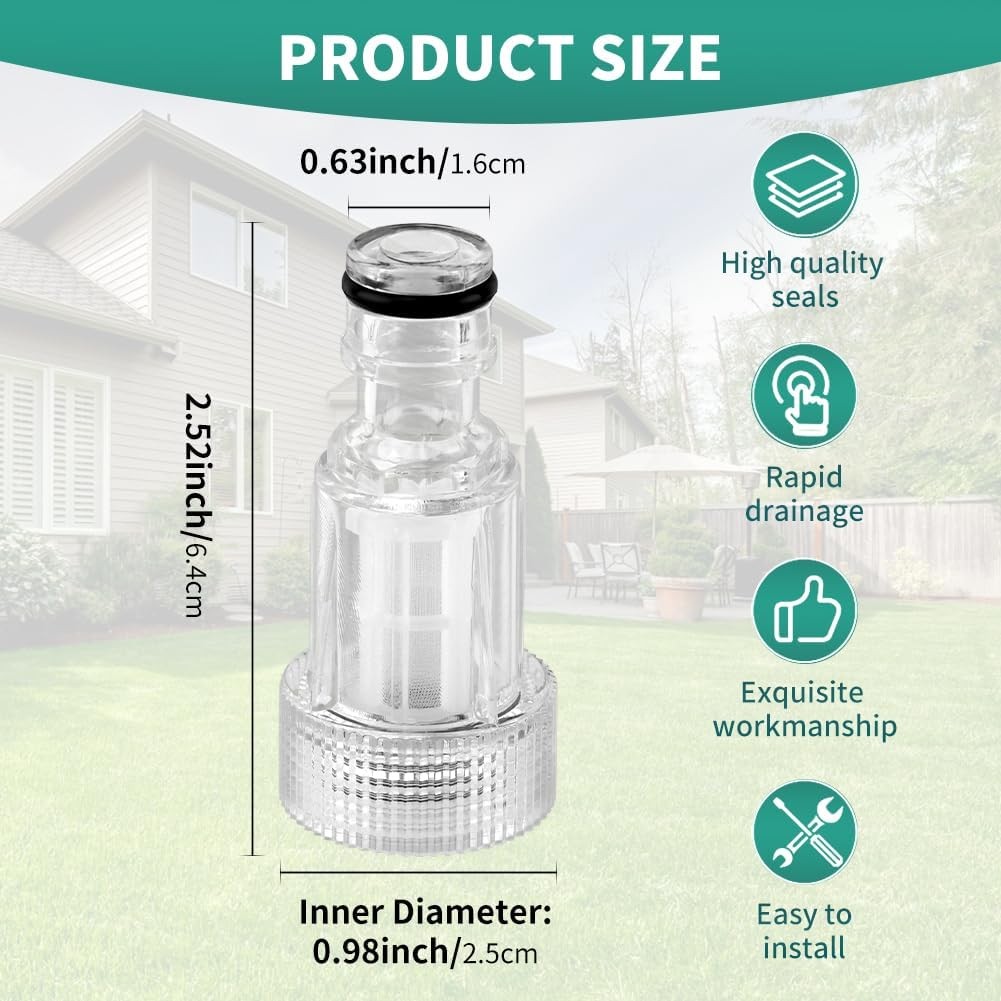 4pcs 3/4 Inch Quick Connect Pressure Washer to Garden Hose Adapter, 0.98inch