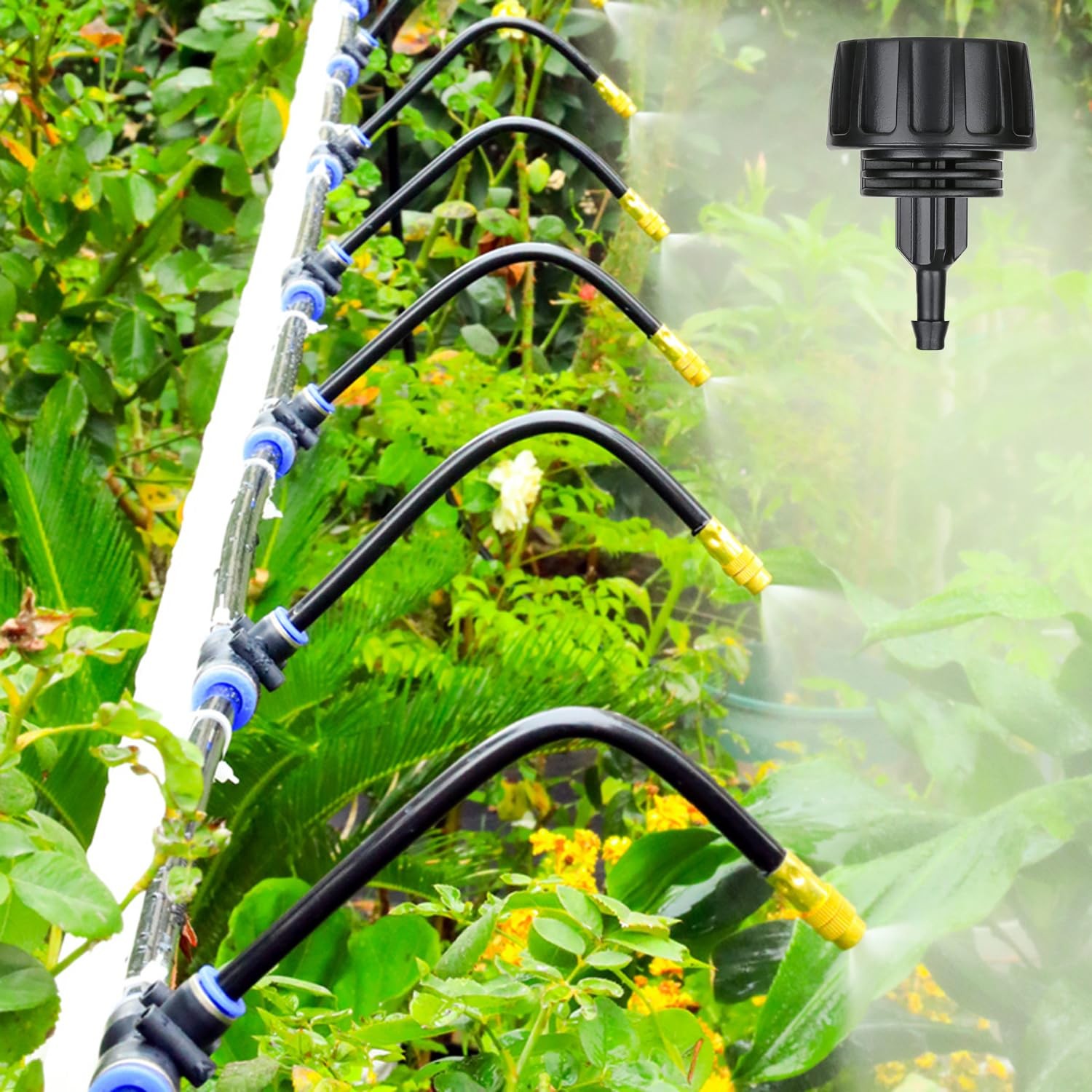 6pcs 1/4 Inch Drip Irrigation Tubing to Faucet/Garden Hose Adapter Drip…
