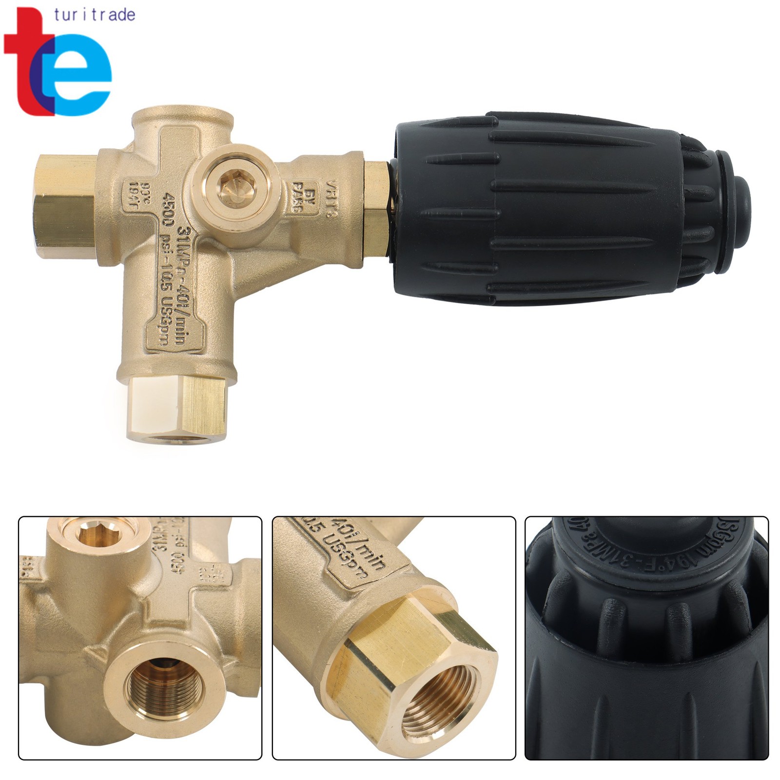 AR VRT3-310 Washer Pump 4350 PSI 8 GPM 3/8″ FNPT For Unloader Valve