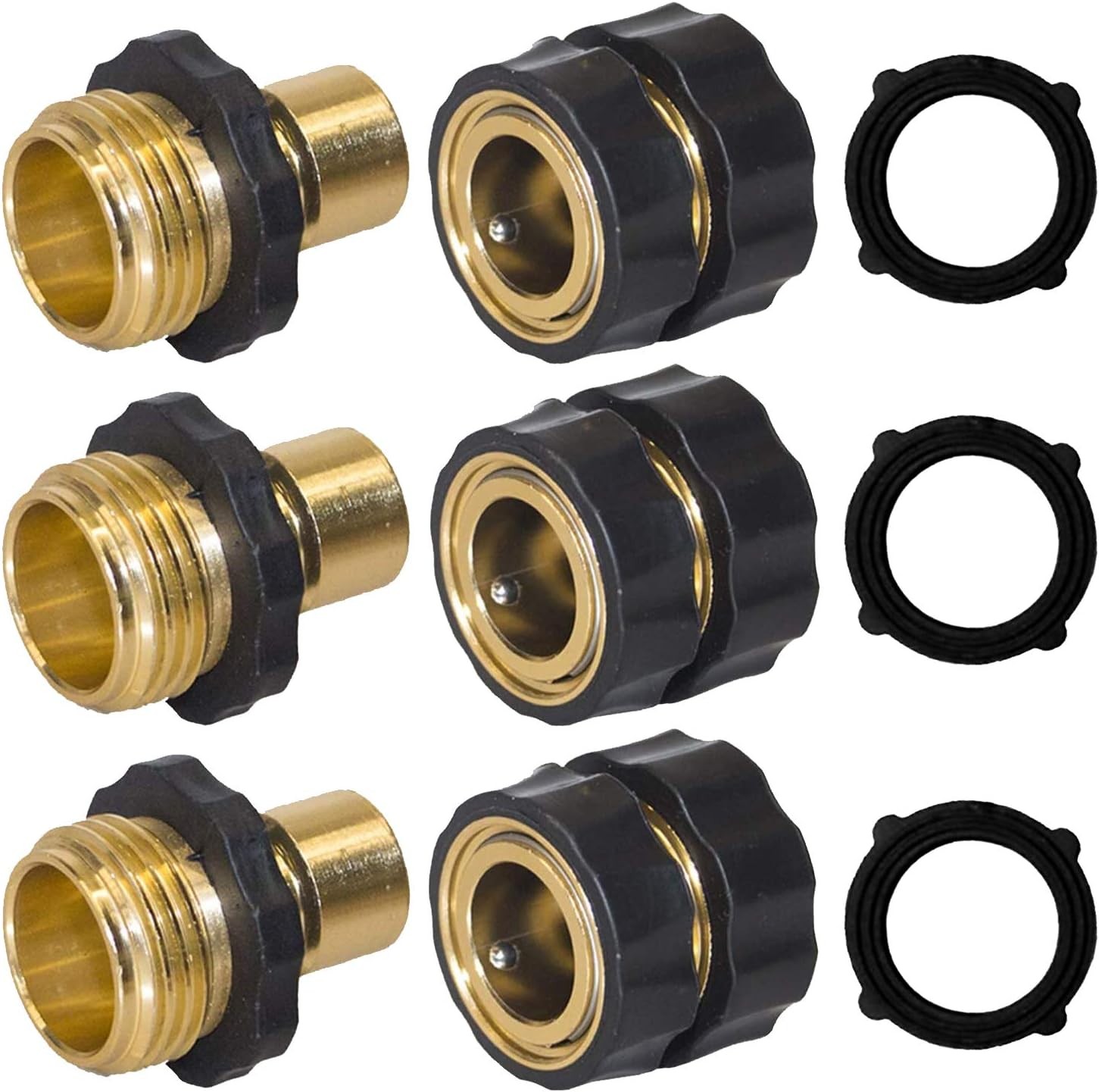 Garden Hose Quick Connector 3/4 Inch Male & Female Garden Hose Fitting Quick