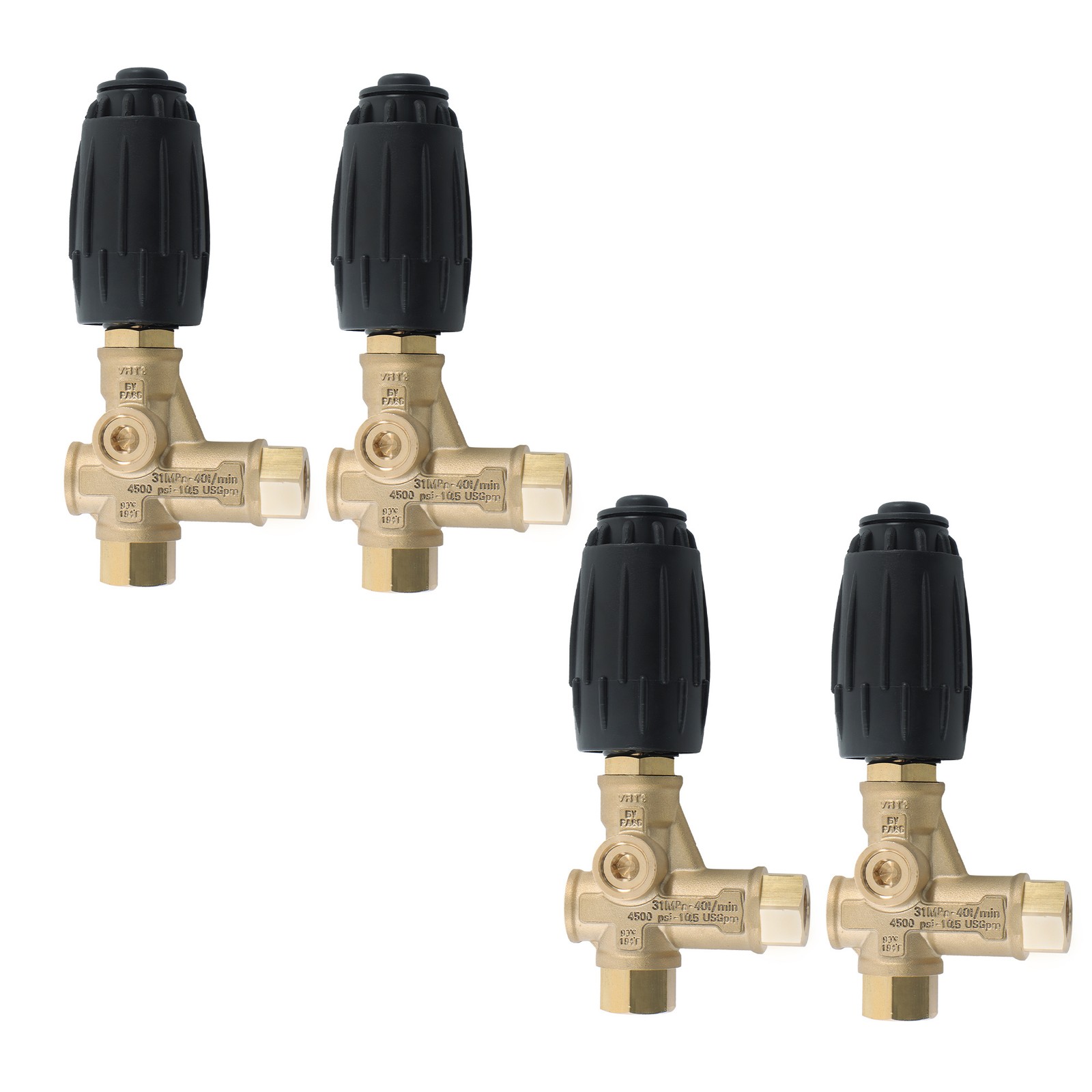 4 Pcs AR VRT3-310 Unloader Valve Washer Pump 4350PSI 8GPM 3/8″ FNPT – Heavy Duty