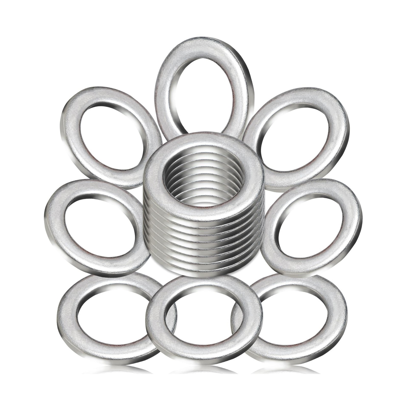 24-PCS Oil Drain Plug Gasket Washer- Aluminum M14 Crush Washer Oil Drain Plug…