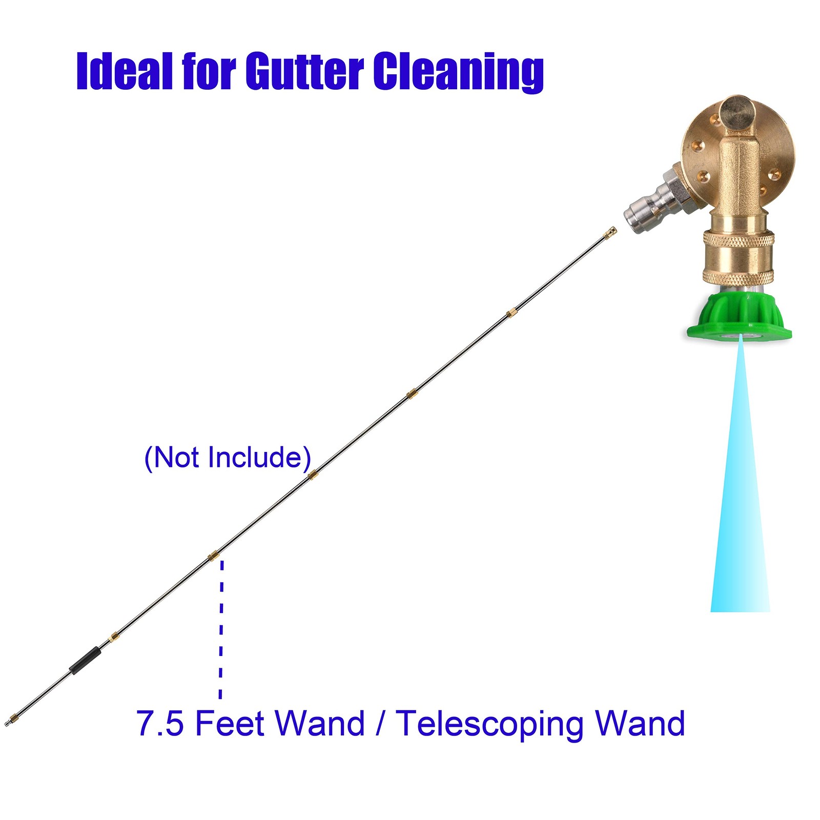 Tool Daily Pivoting Coupler for Pressure Washer Tips, Gutter Cleaner…