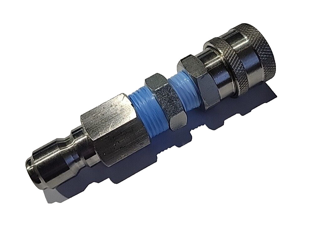 Stainless 3/8 plug x 1/4 Stainless Conversion Coupler -Pressure Washer Adapter