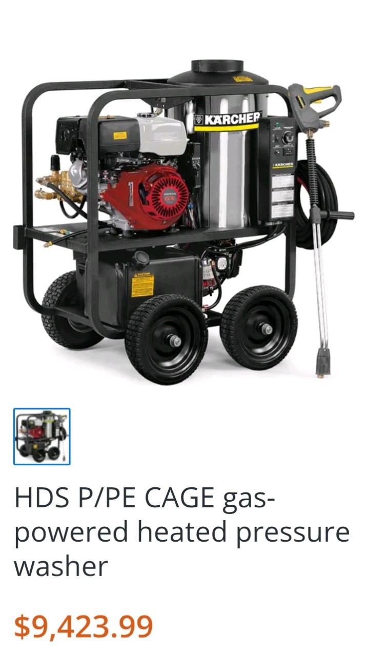 Karcher HDS P/PE CAGE Gas Heated Pressure Washer 2500-3500 PSI 3.1-4 GPM
